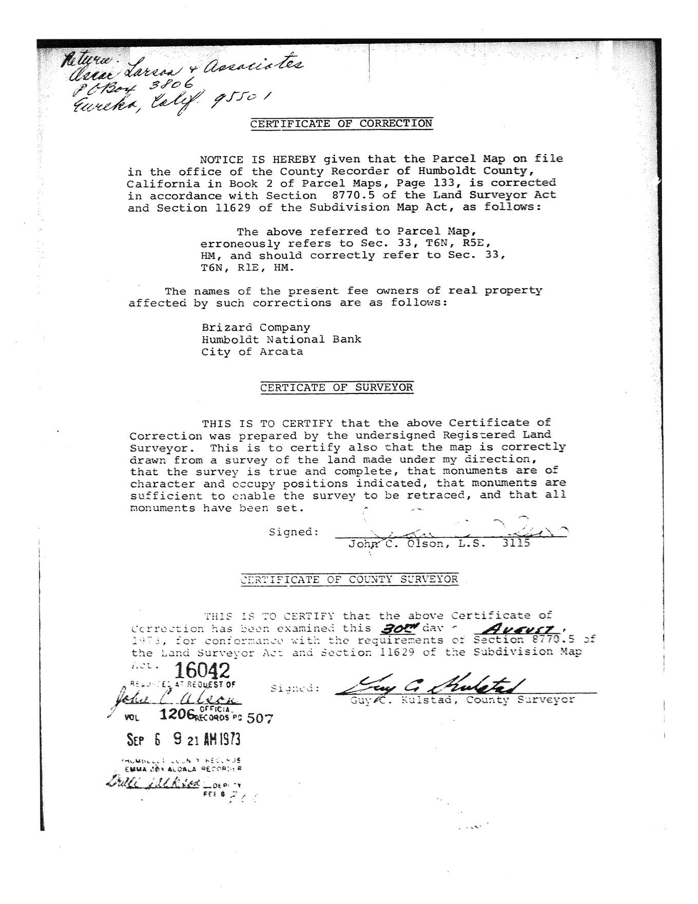 Book 2 Page 134 of Map Type PM