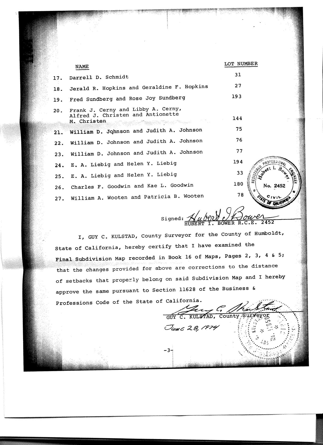 Book 16 Page 8 of Map Type RM