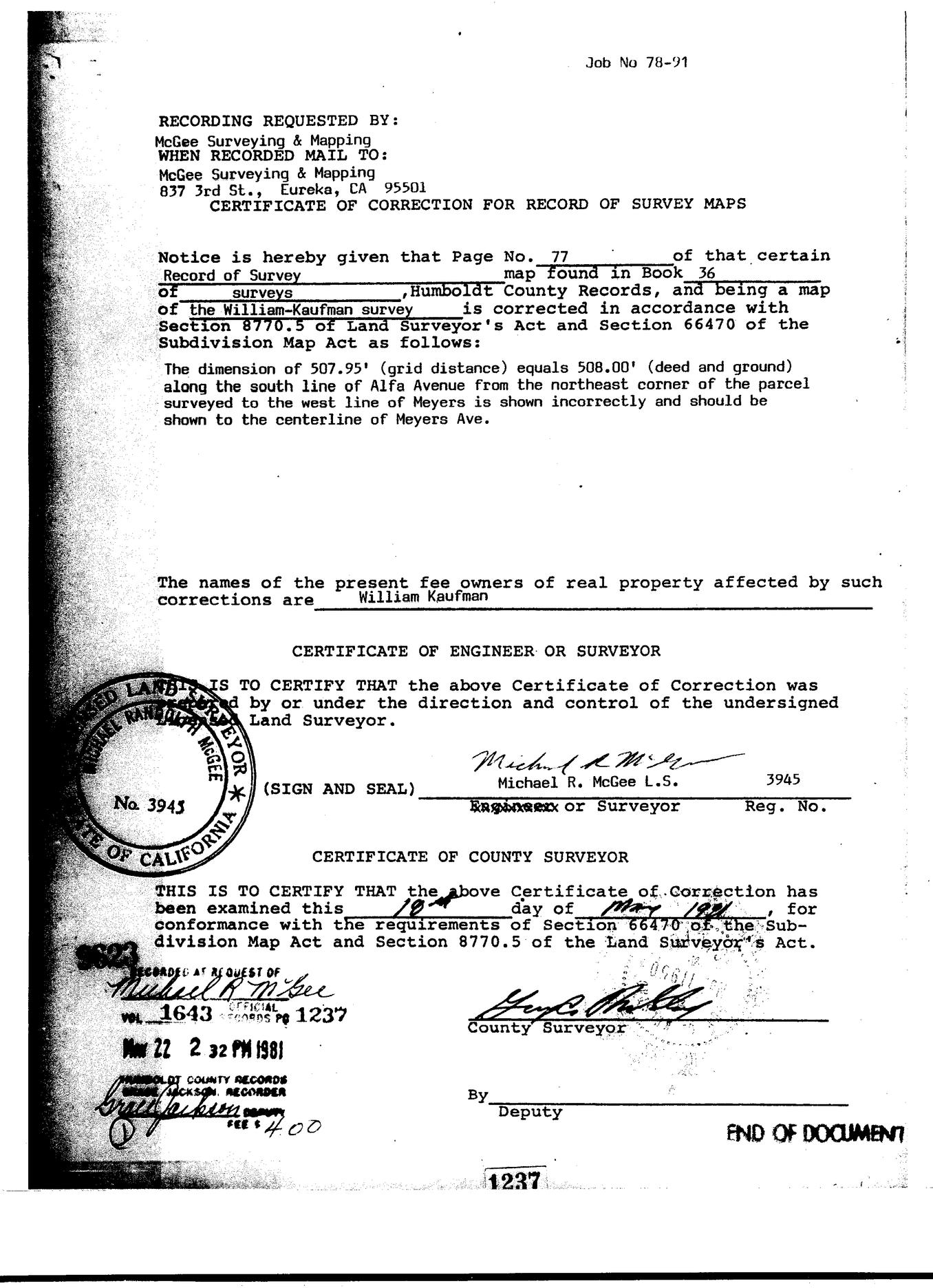 Book 36 Page 78 of Map Type RS