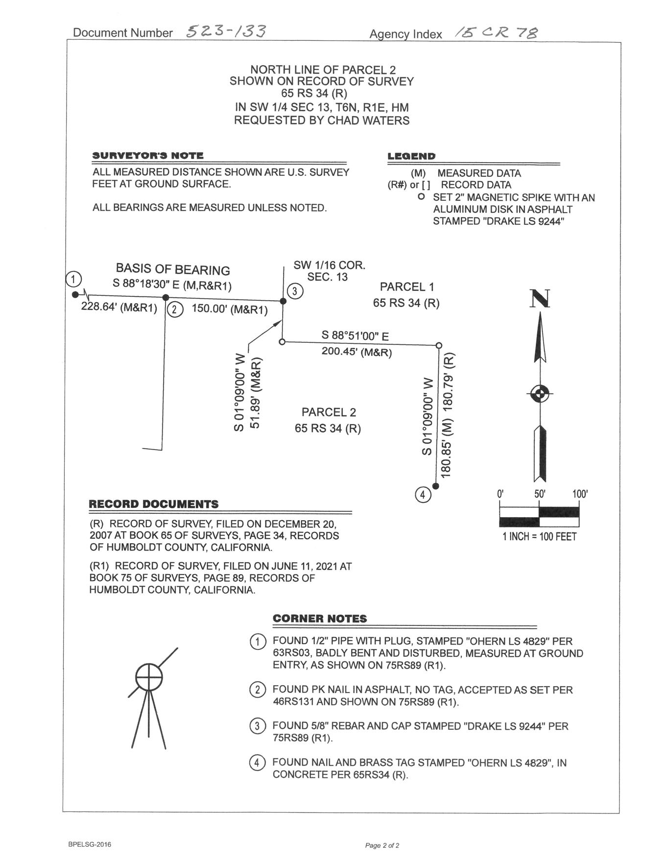 Book 15 Page 78 of Map Type CR