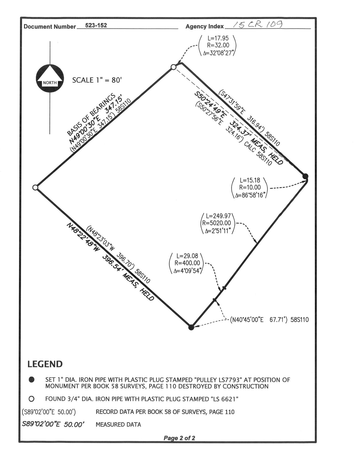 Book 15 Page 109 of Map Type CR