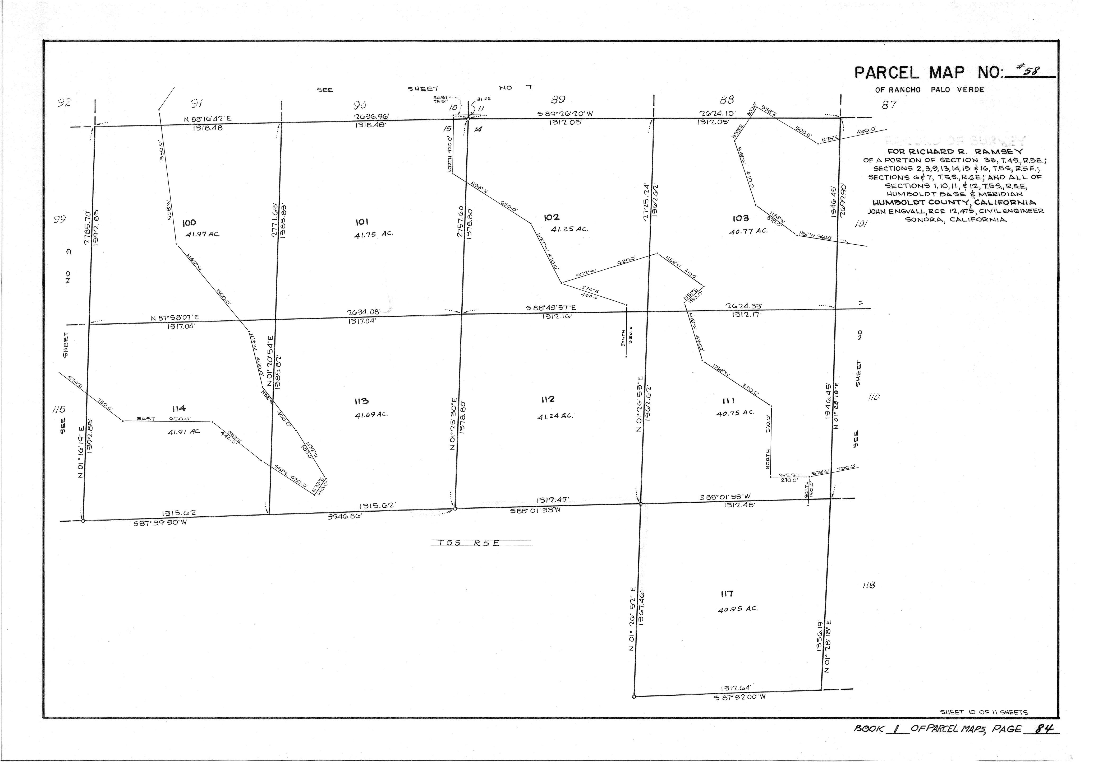 Book 1 Page 84 of Map Type PM