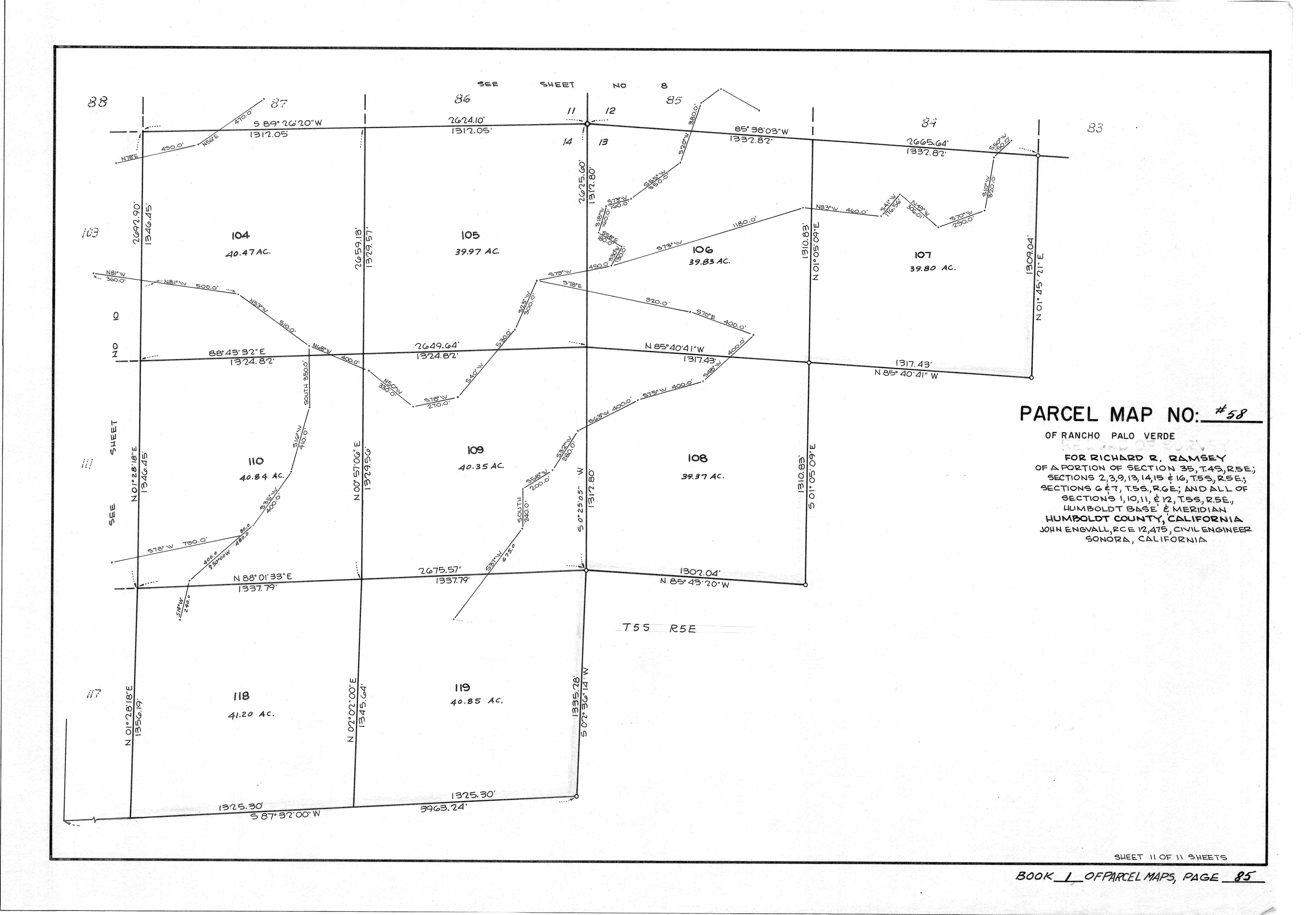 Book 1 Page 85 of Map Type PM