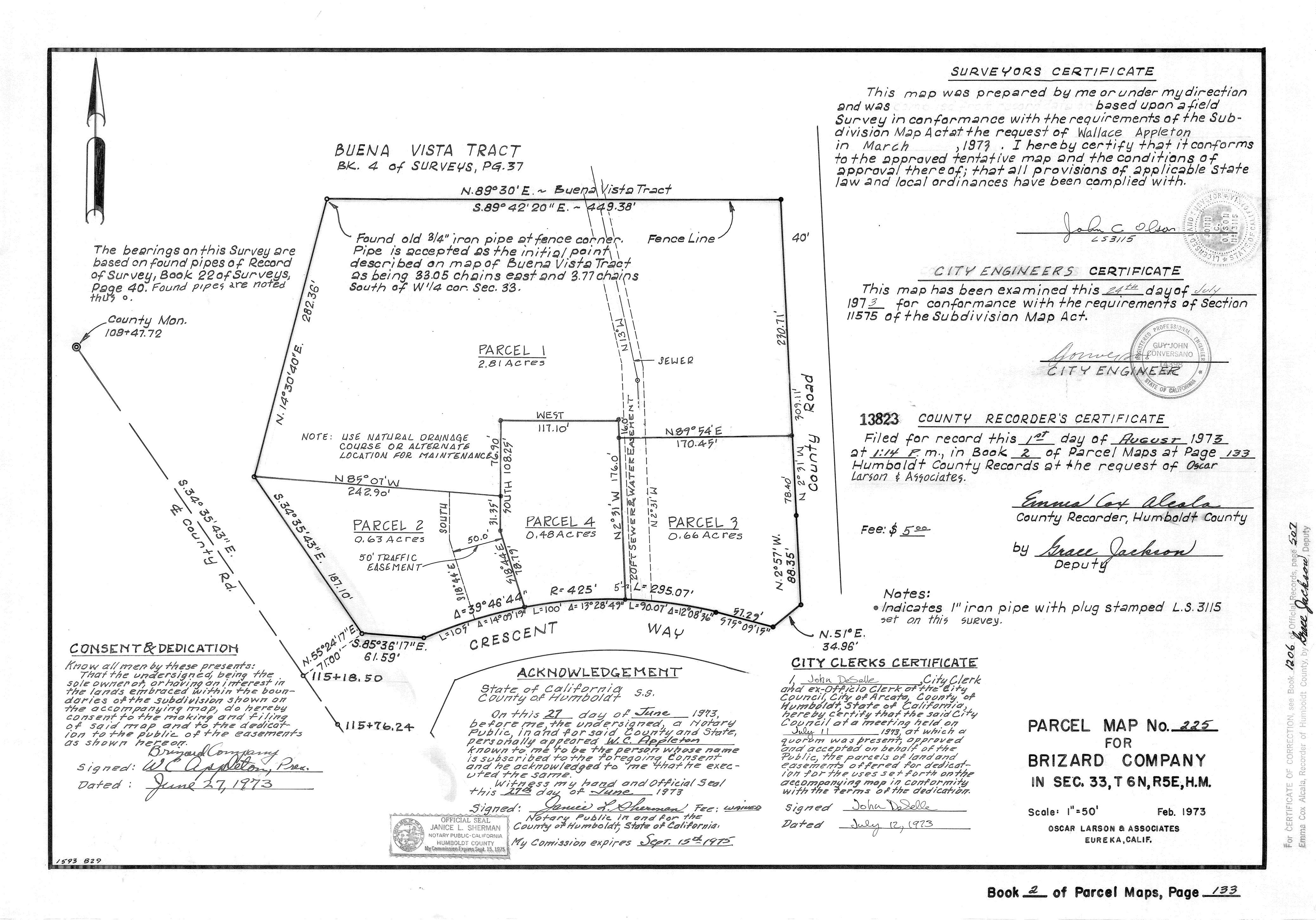 Book 2 Page 133 of Map Type PM