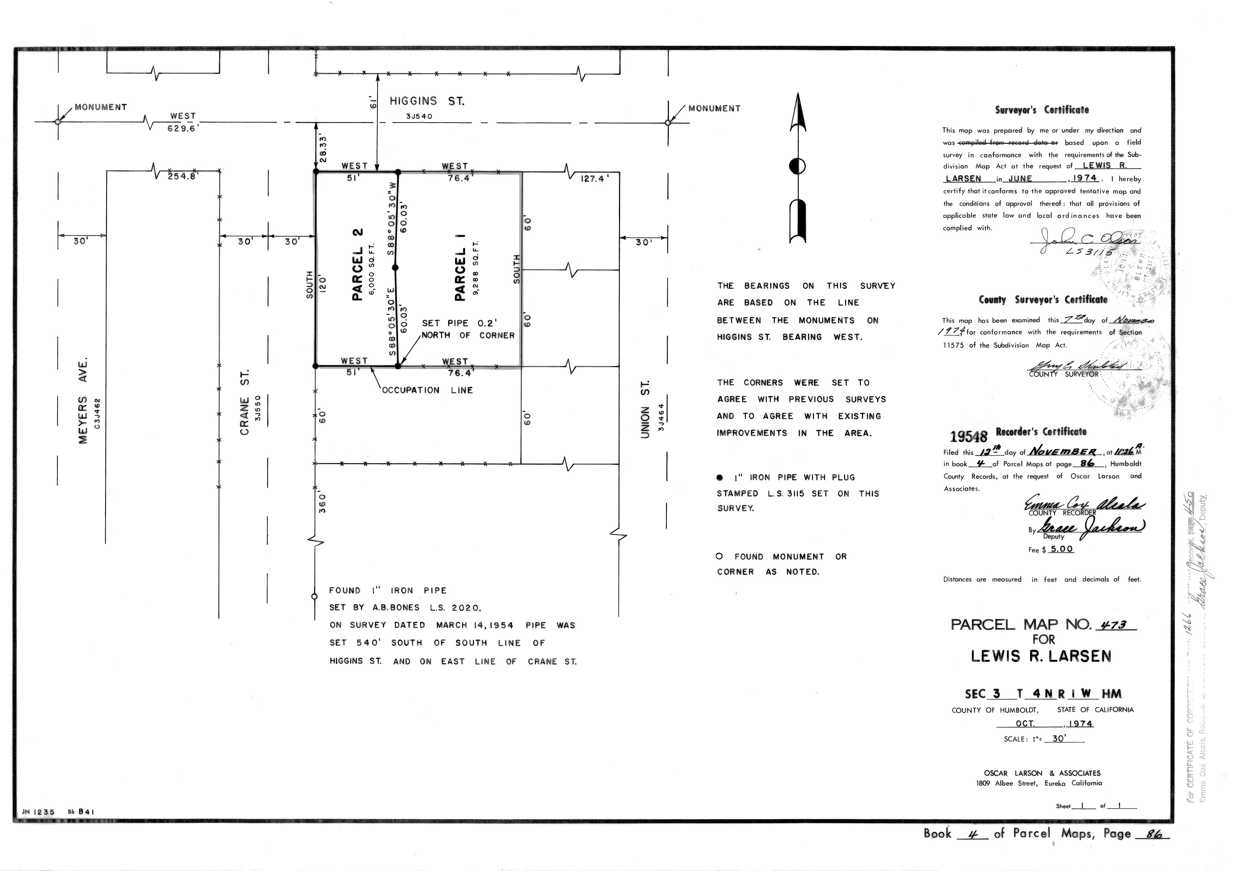 Book 4 Page 86 of Map Type PM