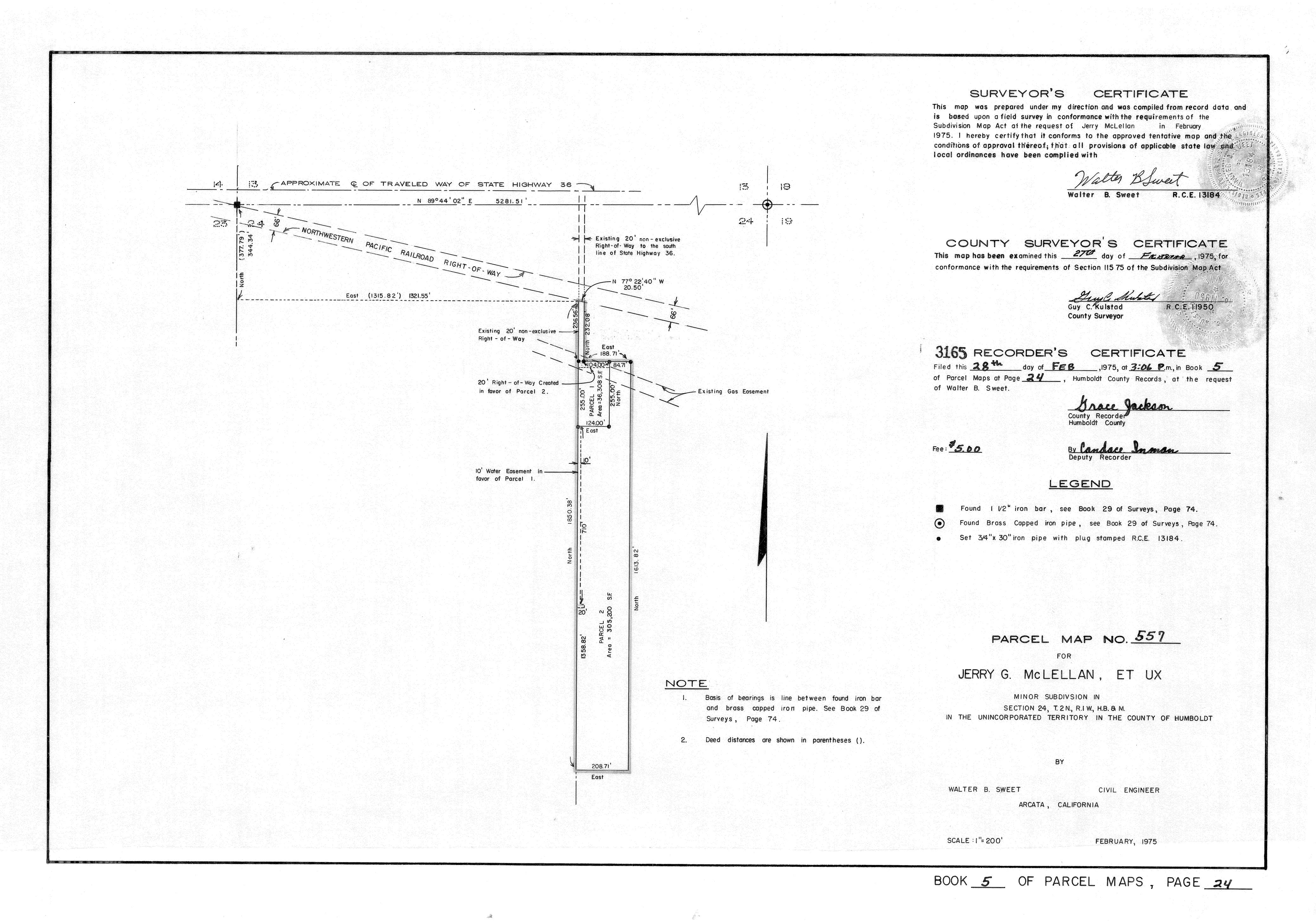 Book 5 Page 24 of Map Type PM