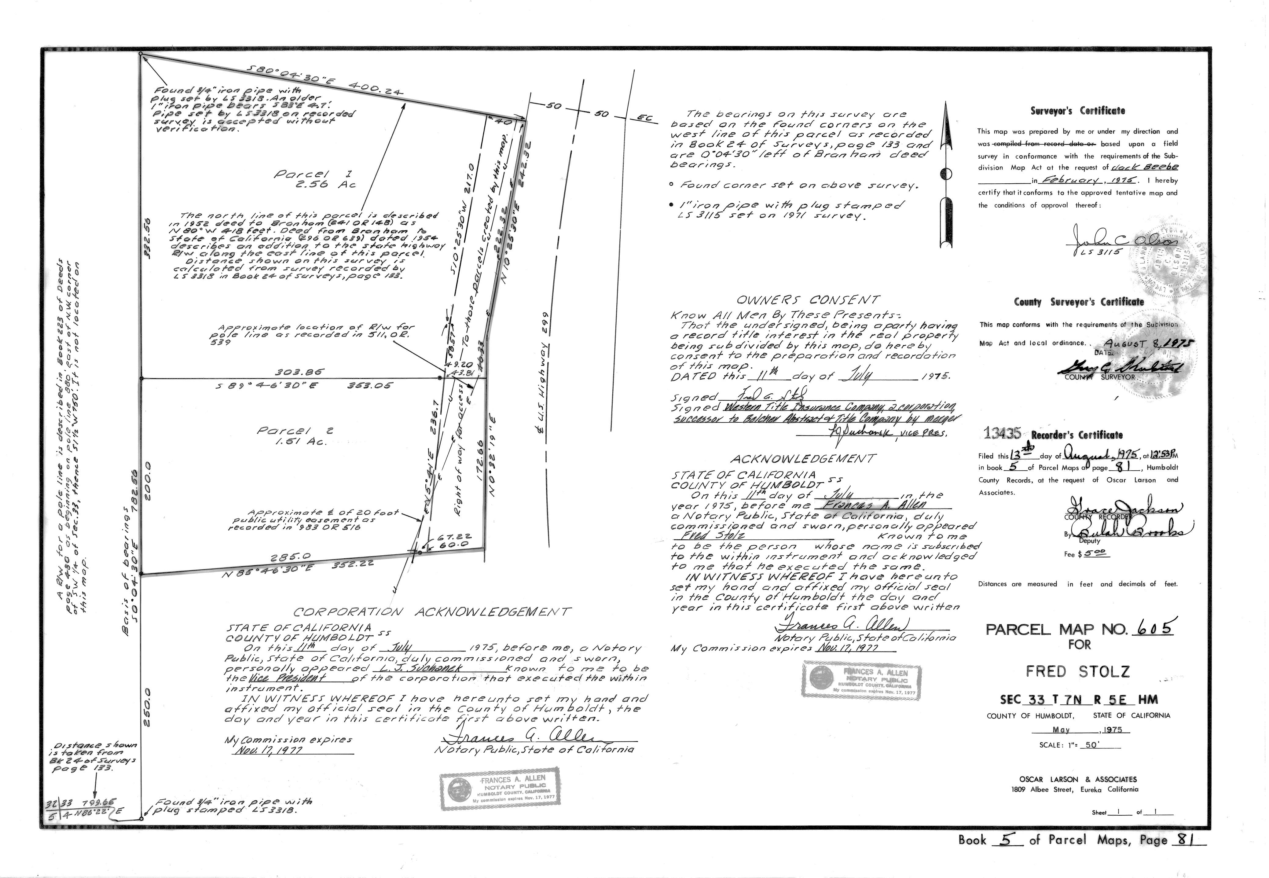 Book 5 Page 81 of Map Type PM