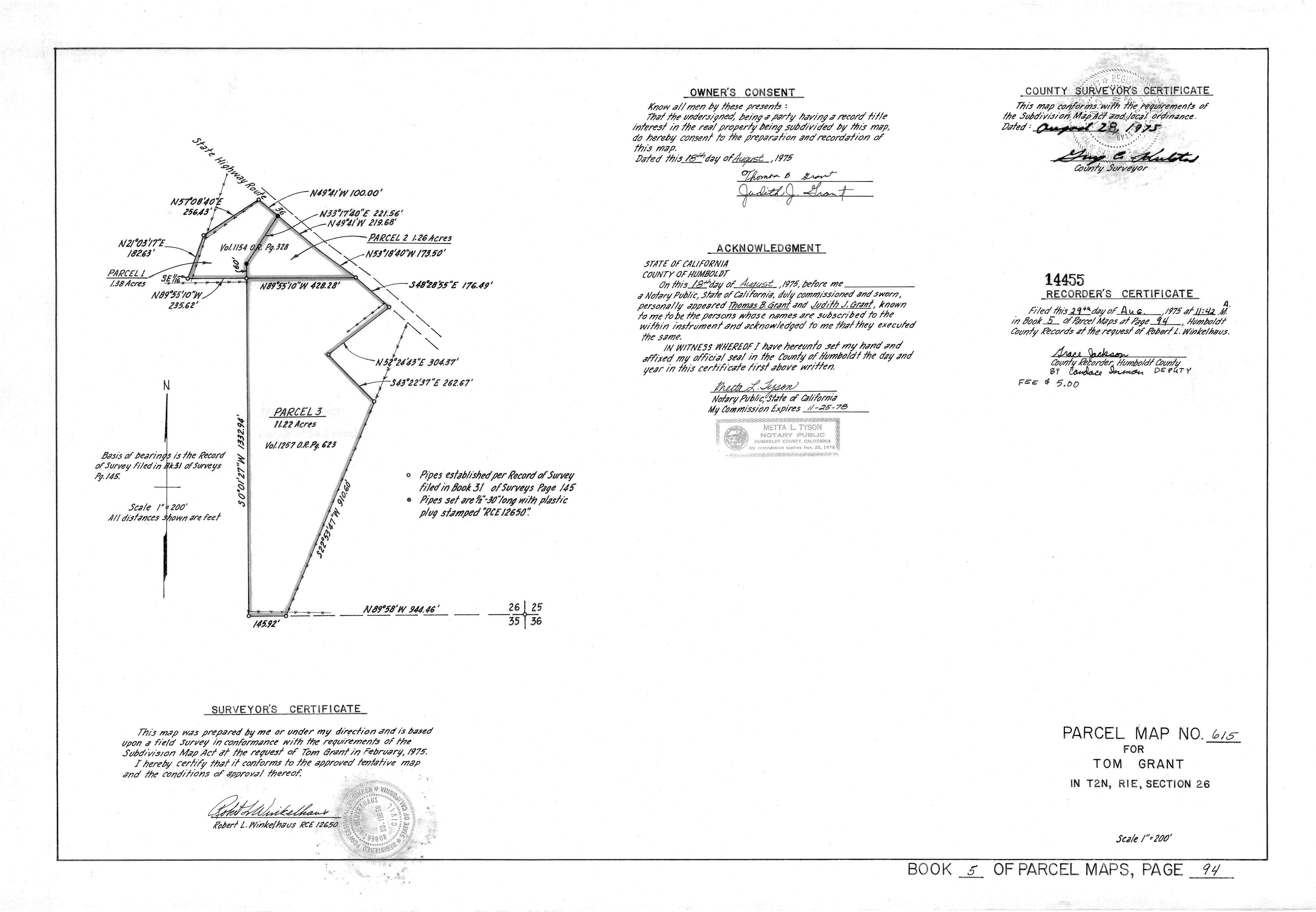 Book 5 Page 94 of Map Type PM