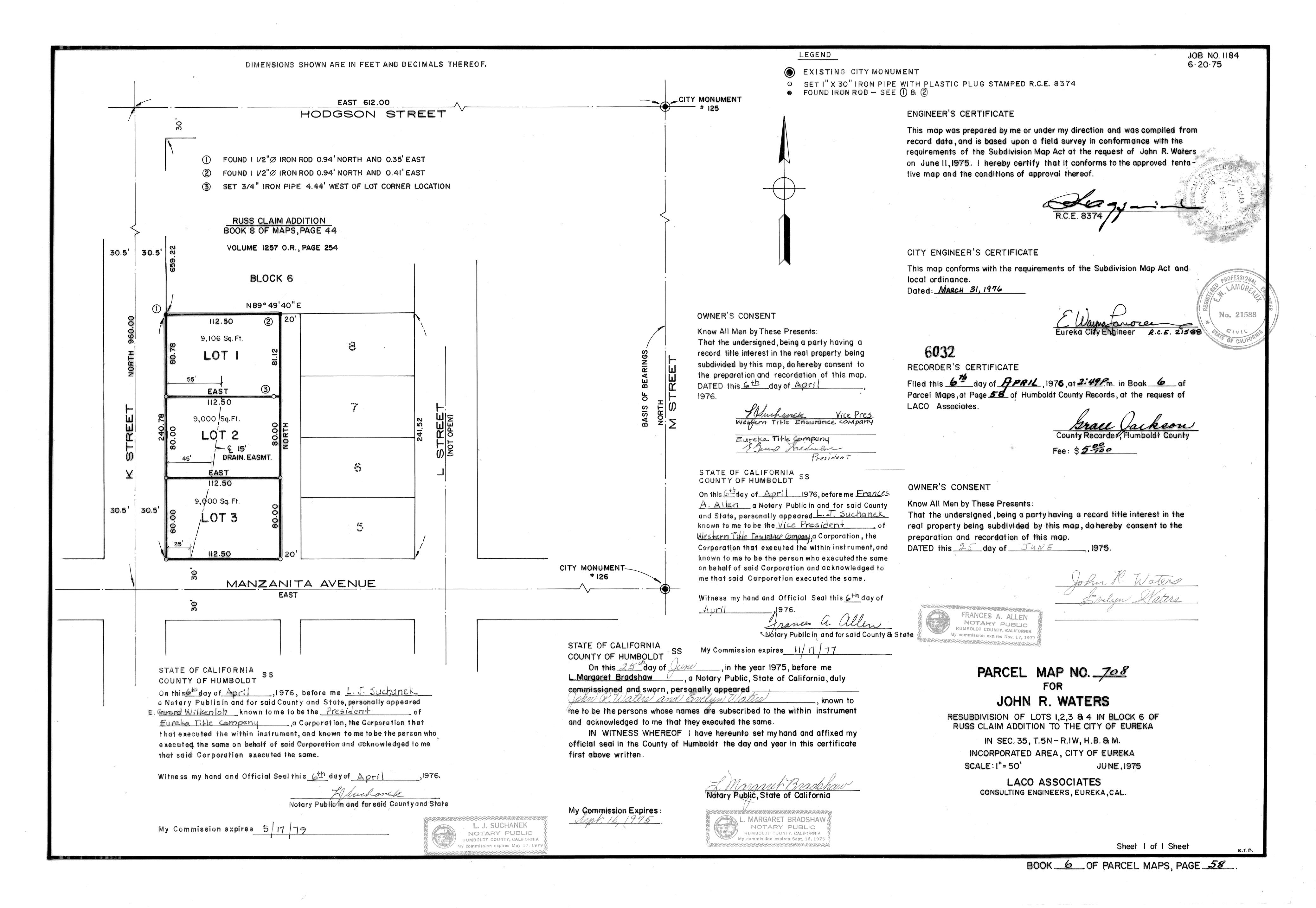 Book 6 Page 58 of Map Type PM
