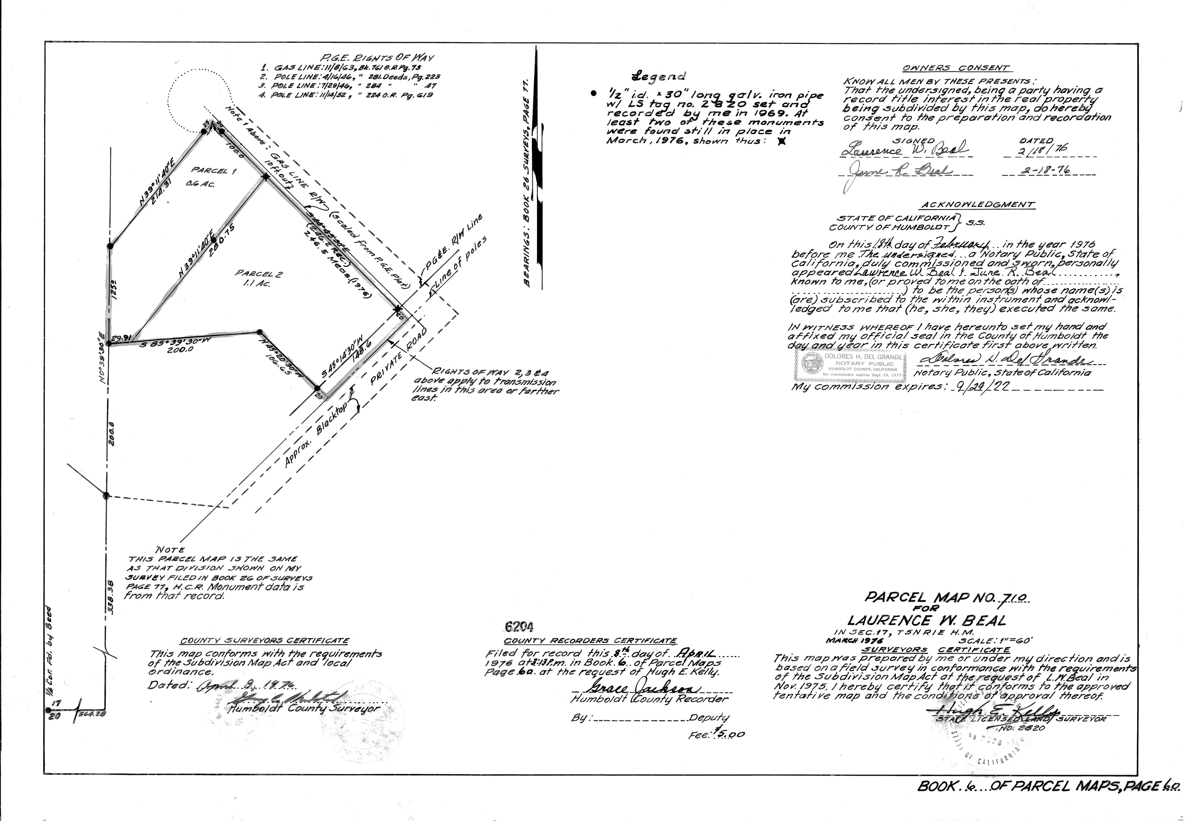 Book 6 Page 60 of Map Type PM