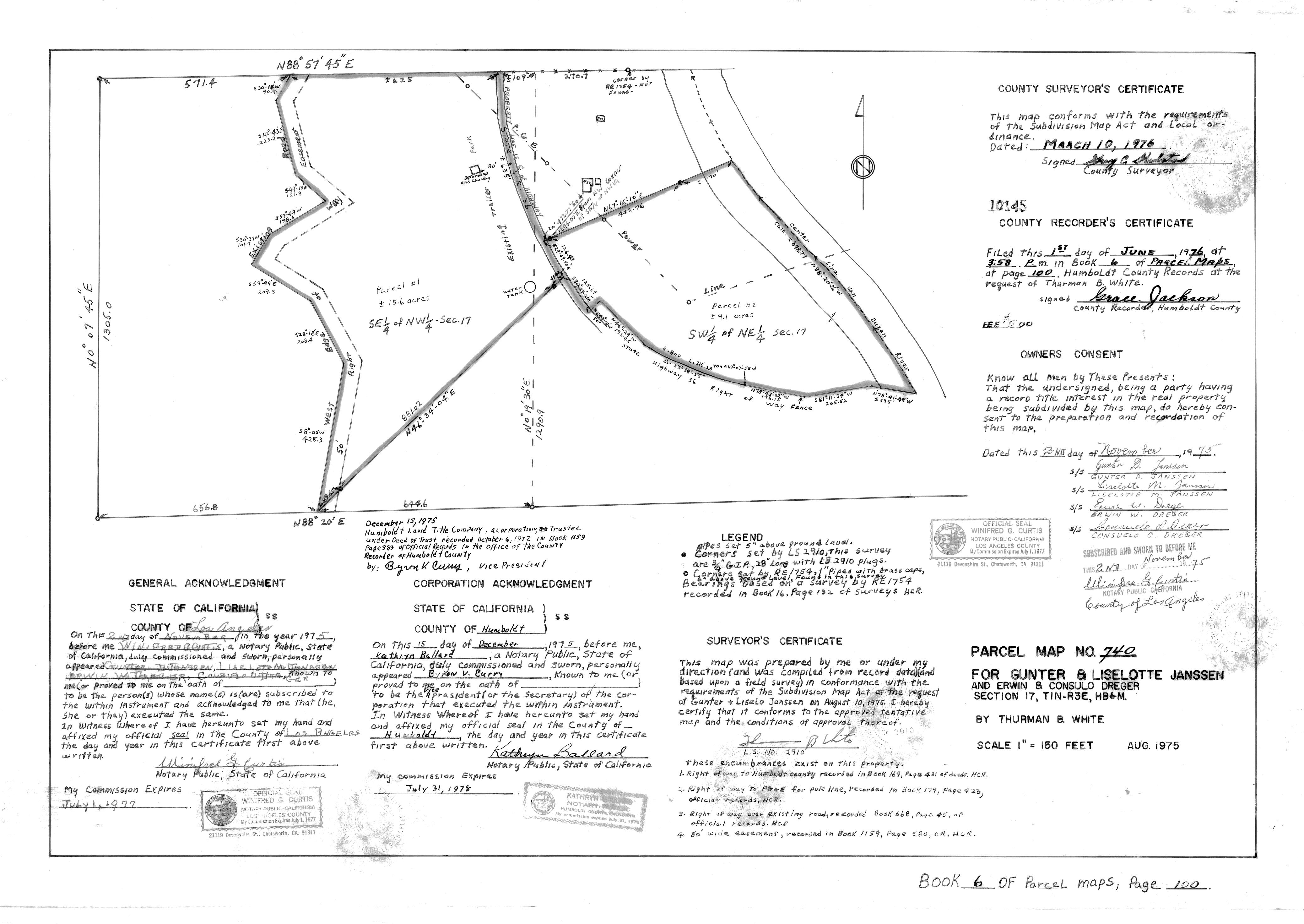 Book 6 Page 100 of Map Type PM