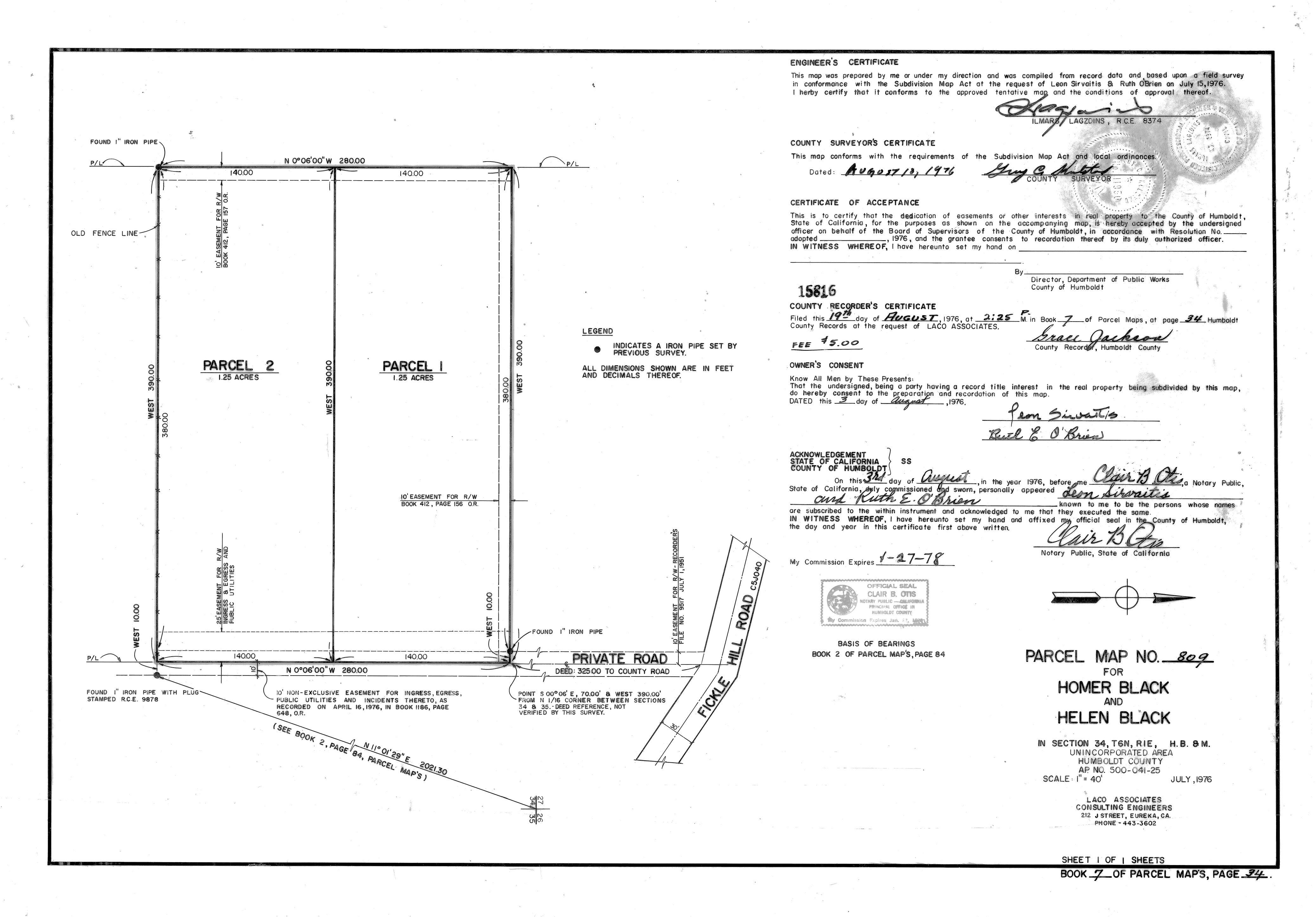 Book 7 Page 34 of Map Type PM