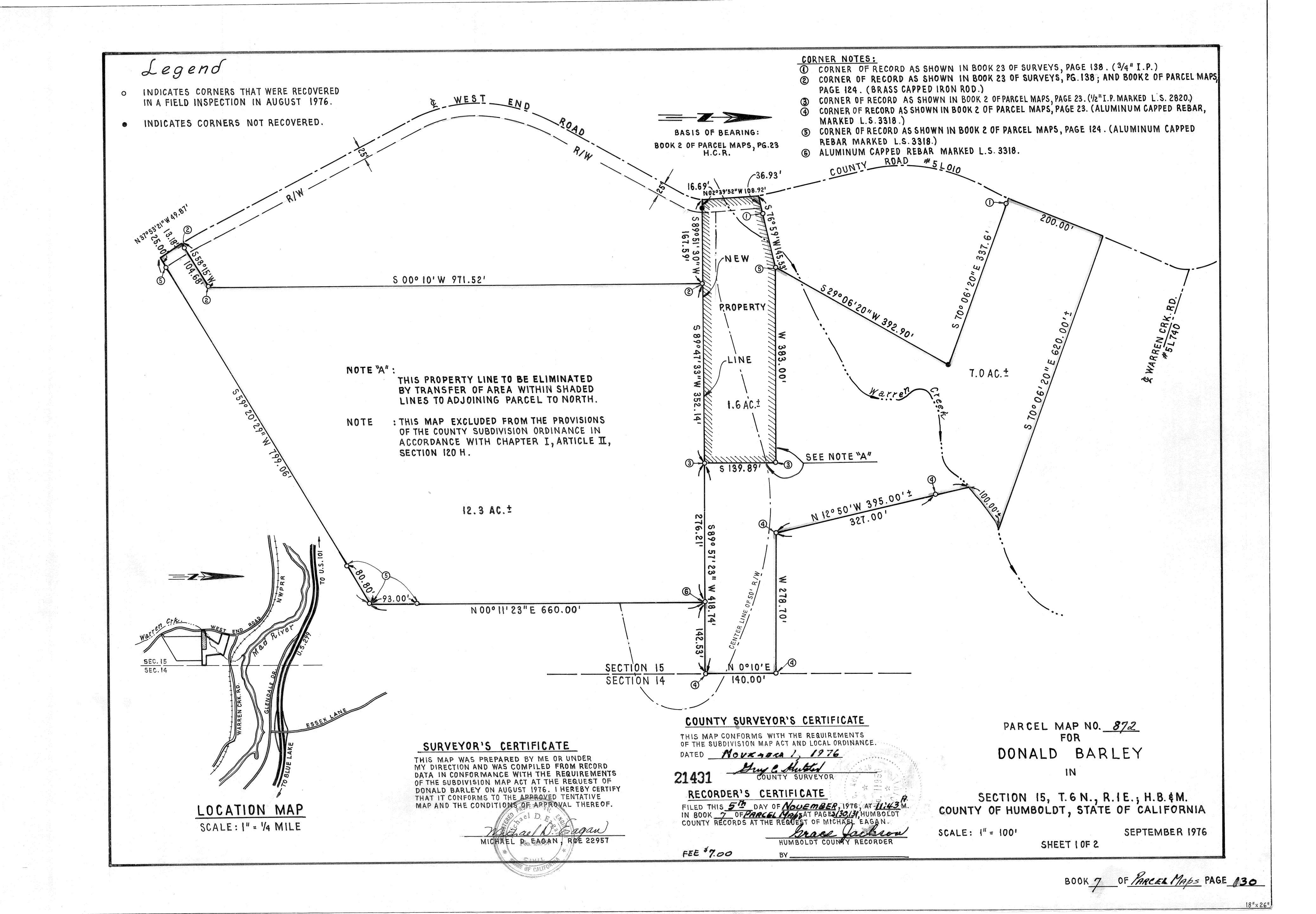 Book 7 Page 130 of Map Type PM
