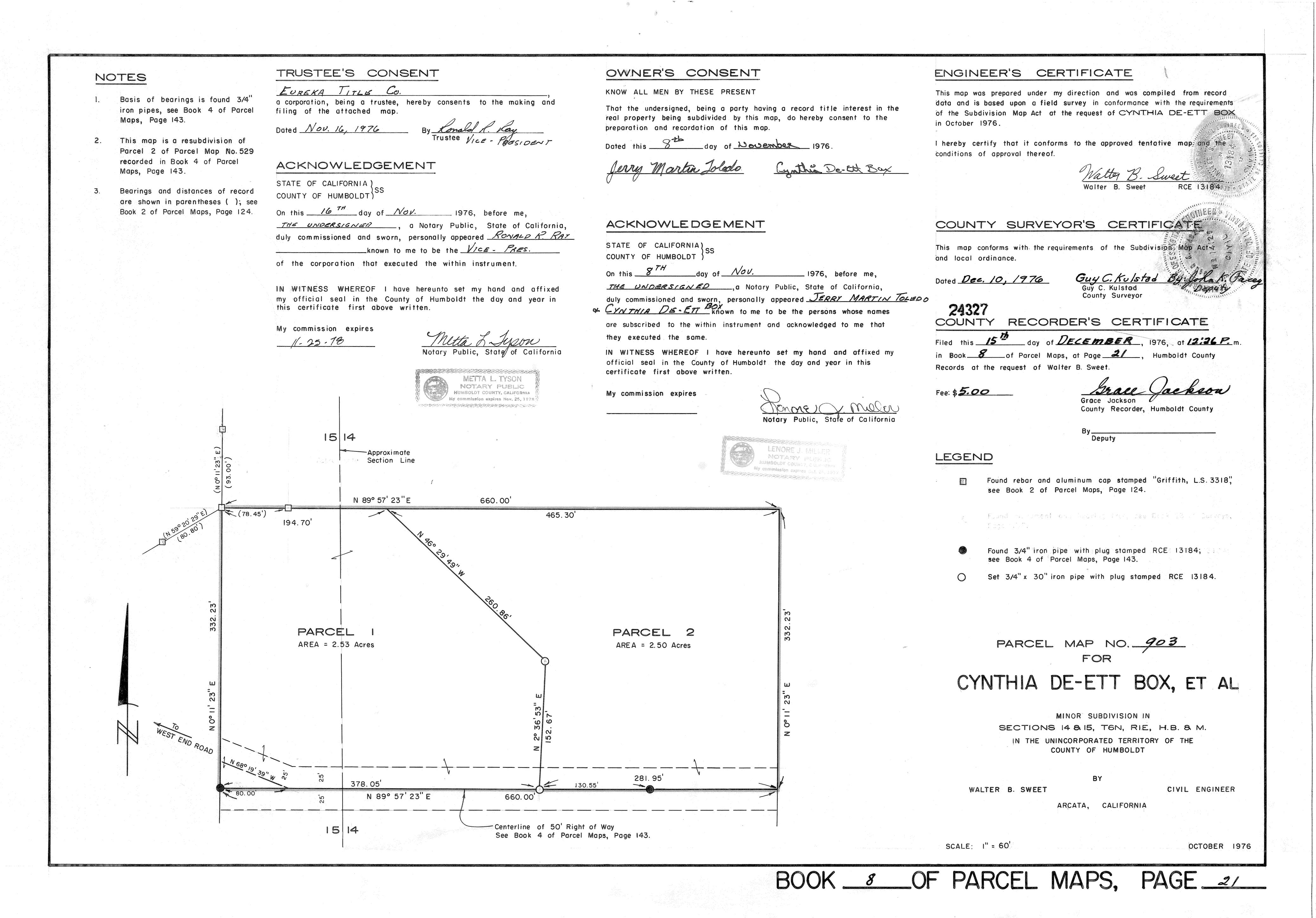 Book 8 Page 21 of Map Type PM