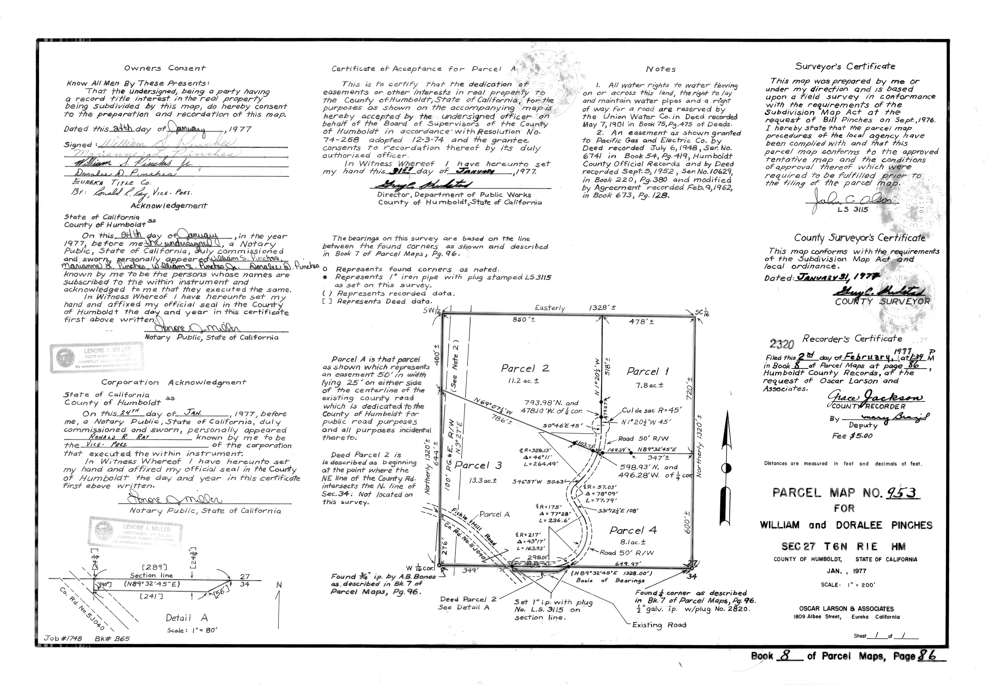 Book 8 Page 86 of Map Type PM