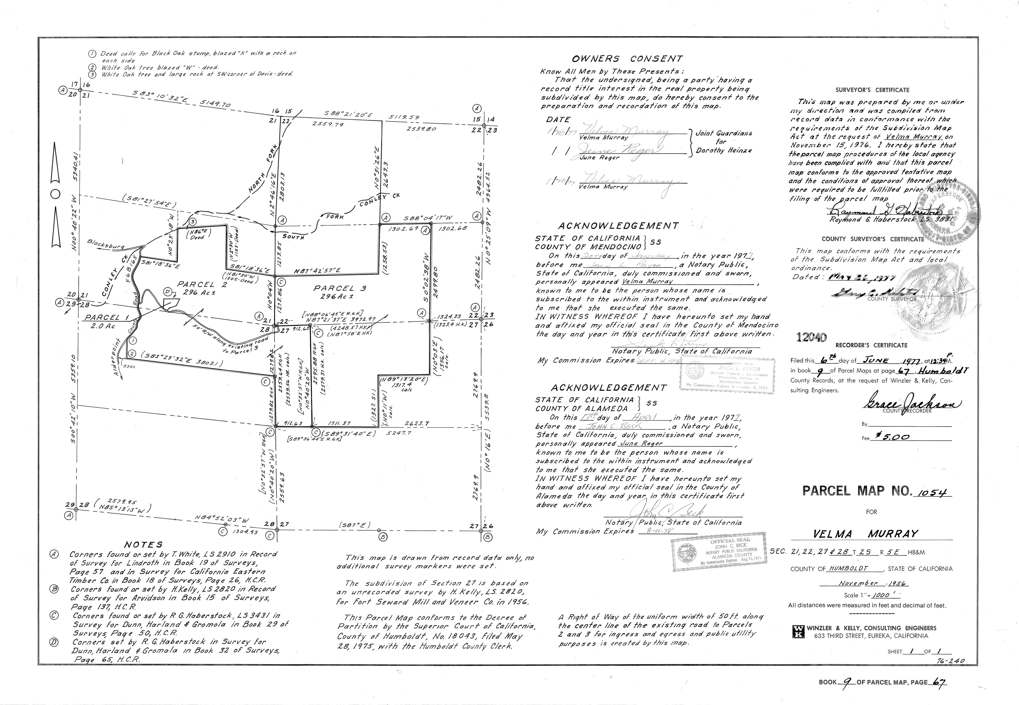 Book 9 Page 67 of Map Type PM