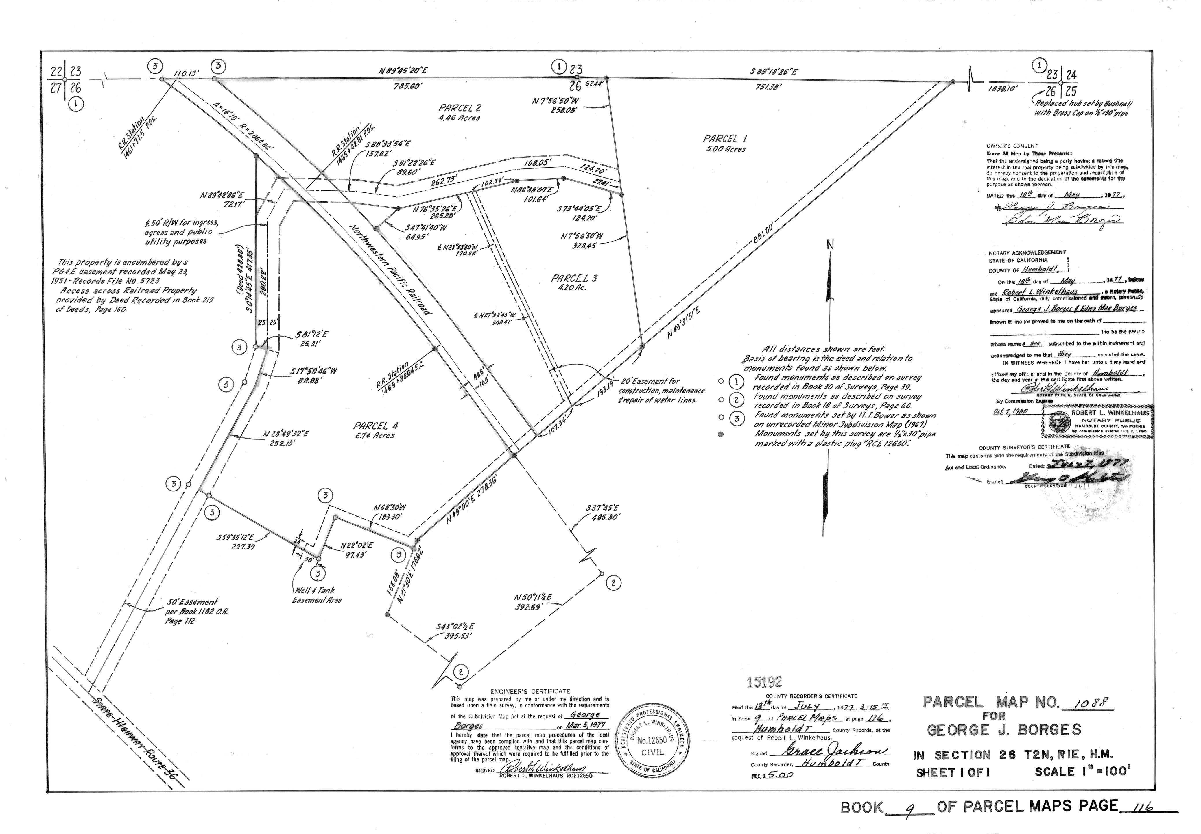 Book 9 Page 116 of Map Type PM