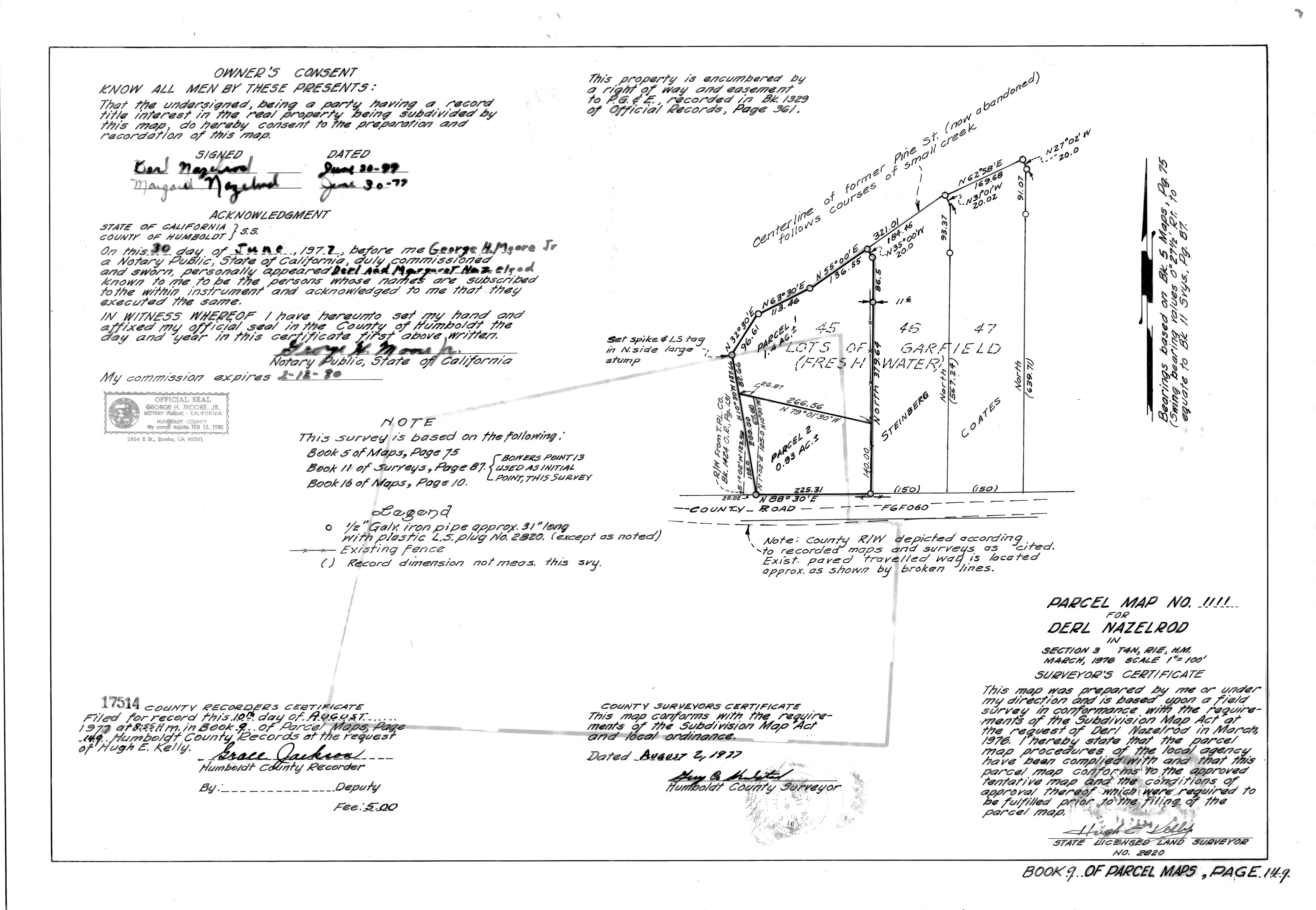 Book 9 Page 149 of Map Type PM