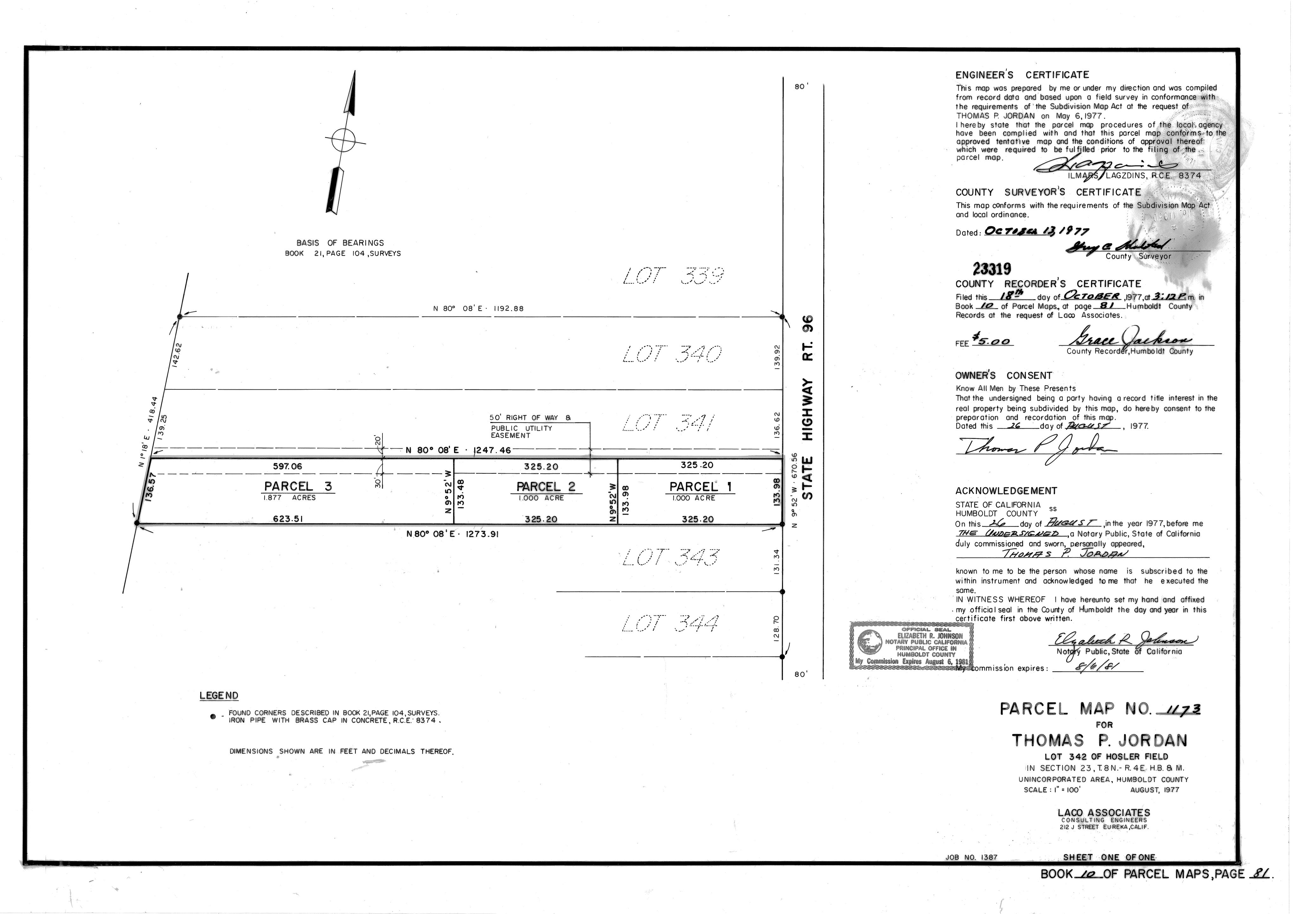 Book 10 Page 81 of Map Type PM