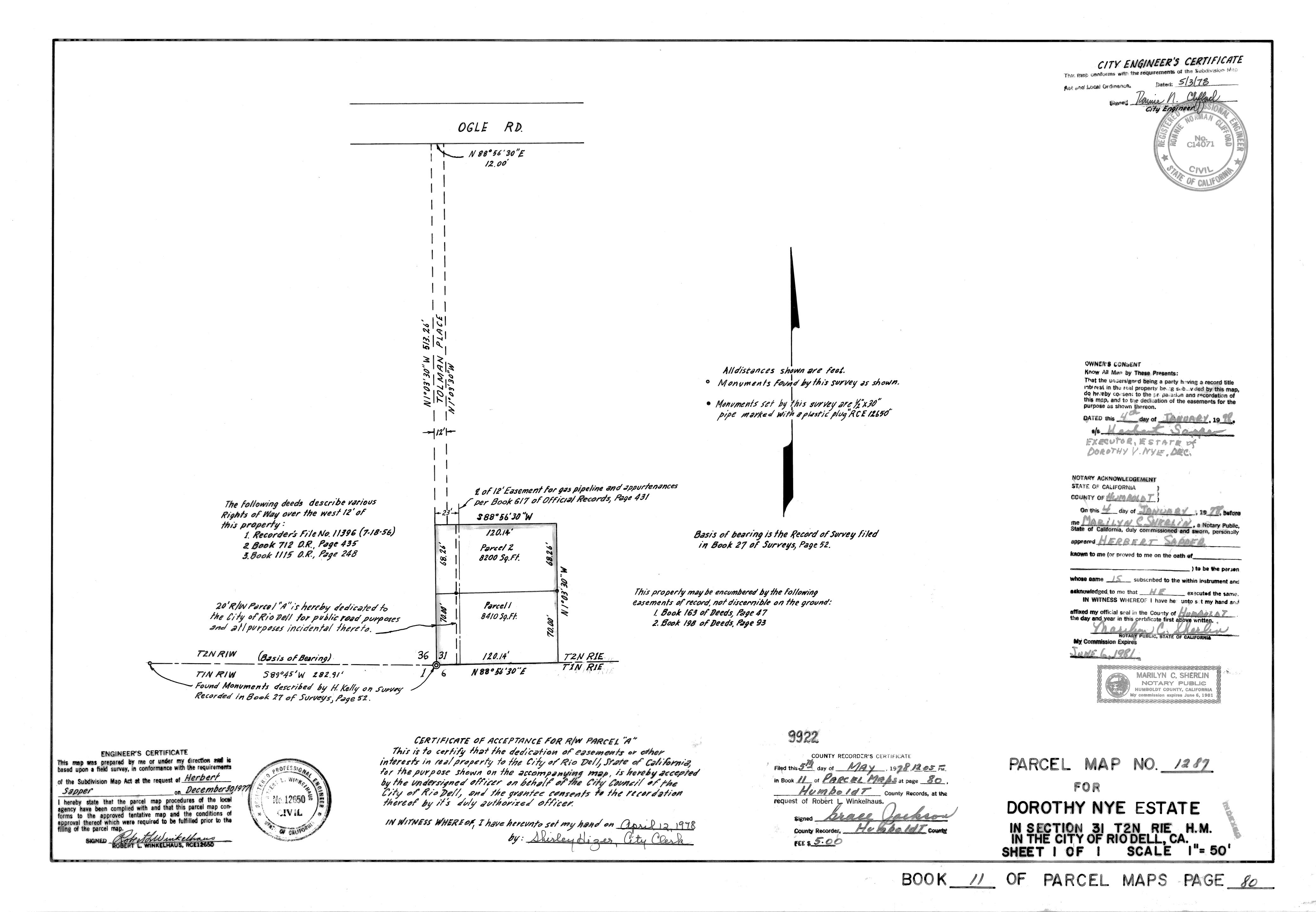 Book 11 Page 80 of Map Type PM