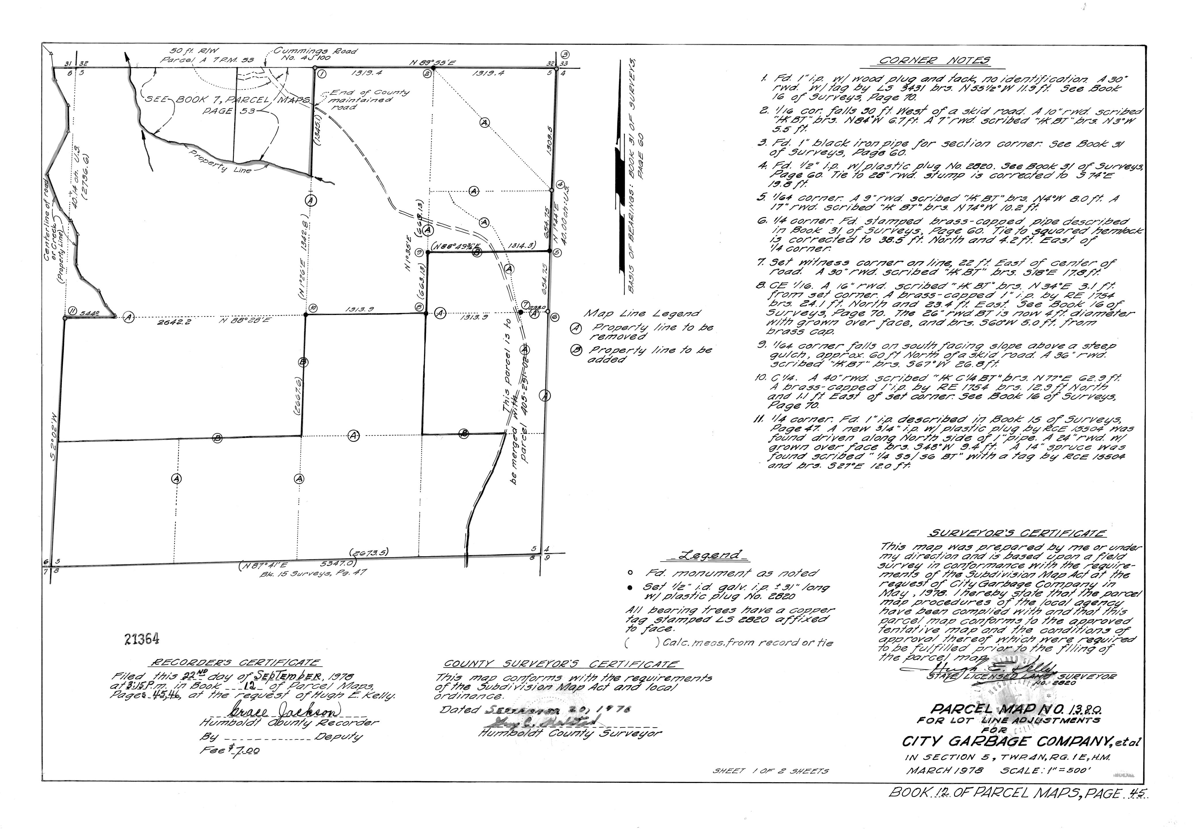 Book 12 Page 45 of Map Type PM