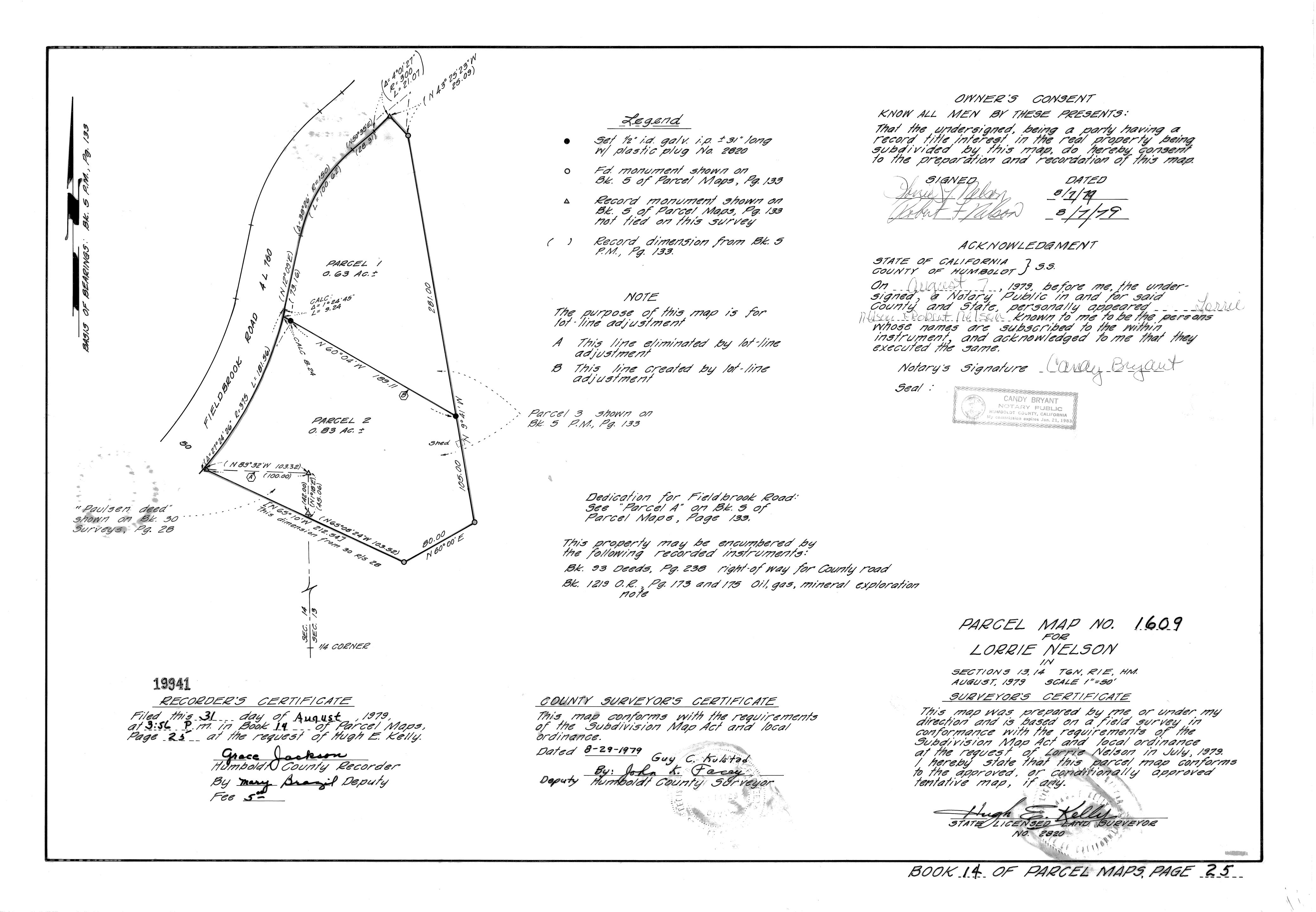 Book 14 Page 25 of Map Type PM