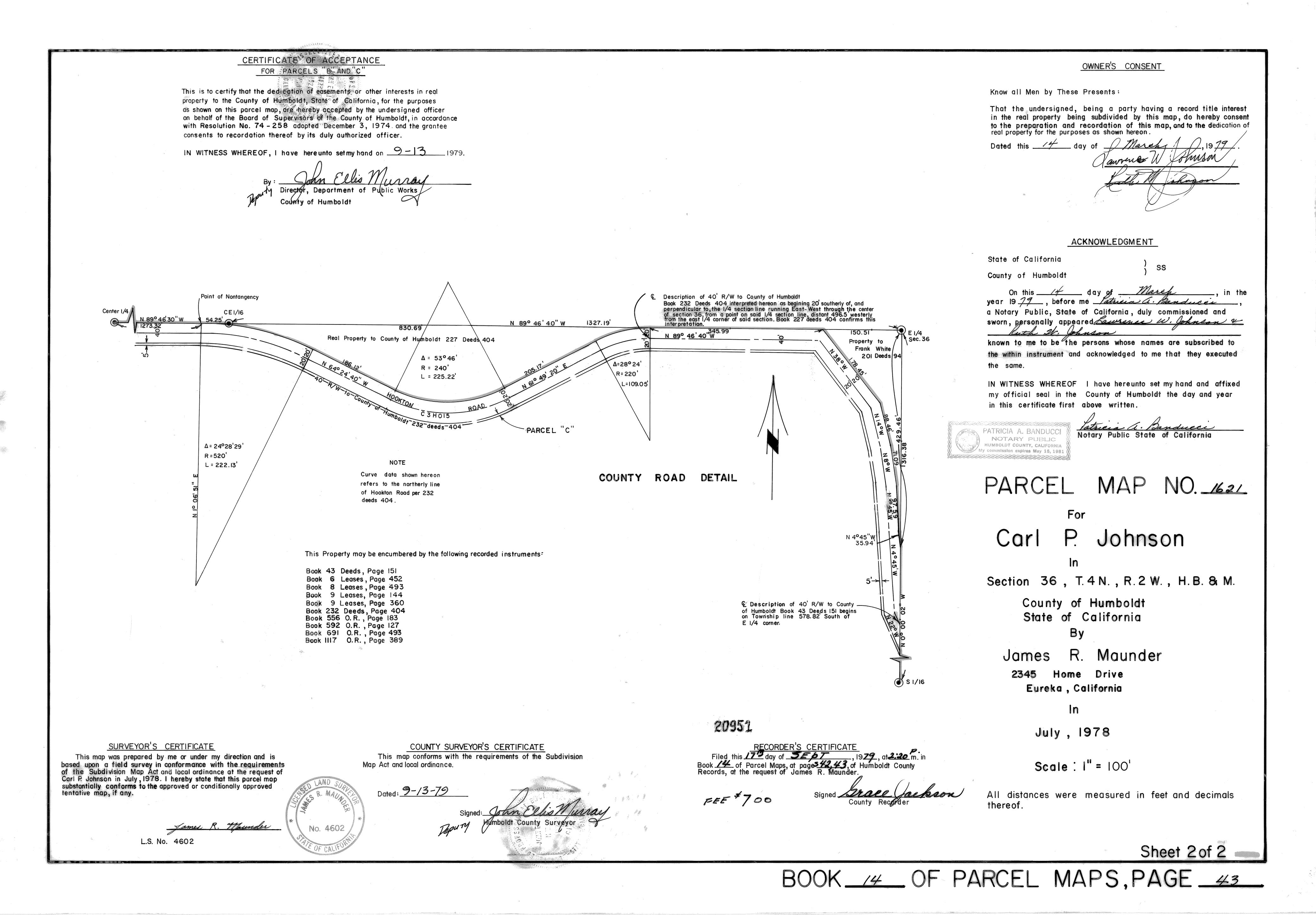 Book 14 Page 43 of Map Type PM