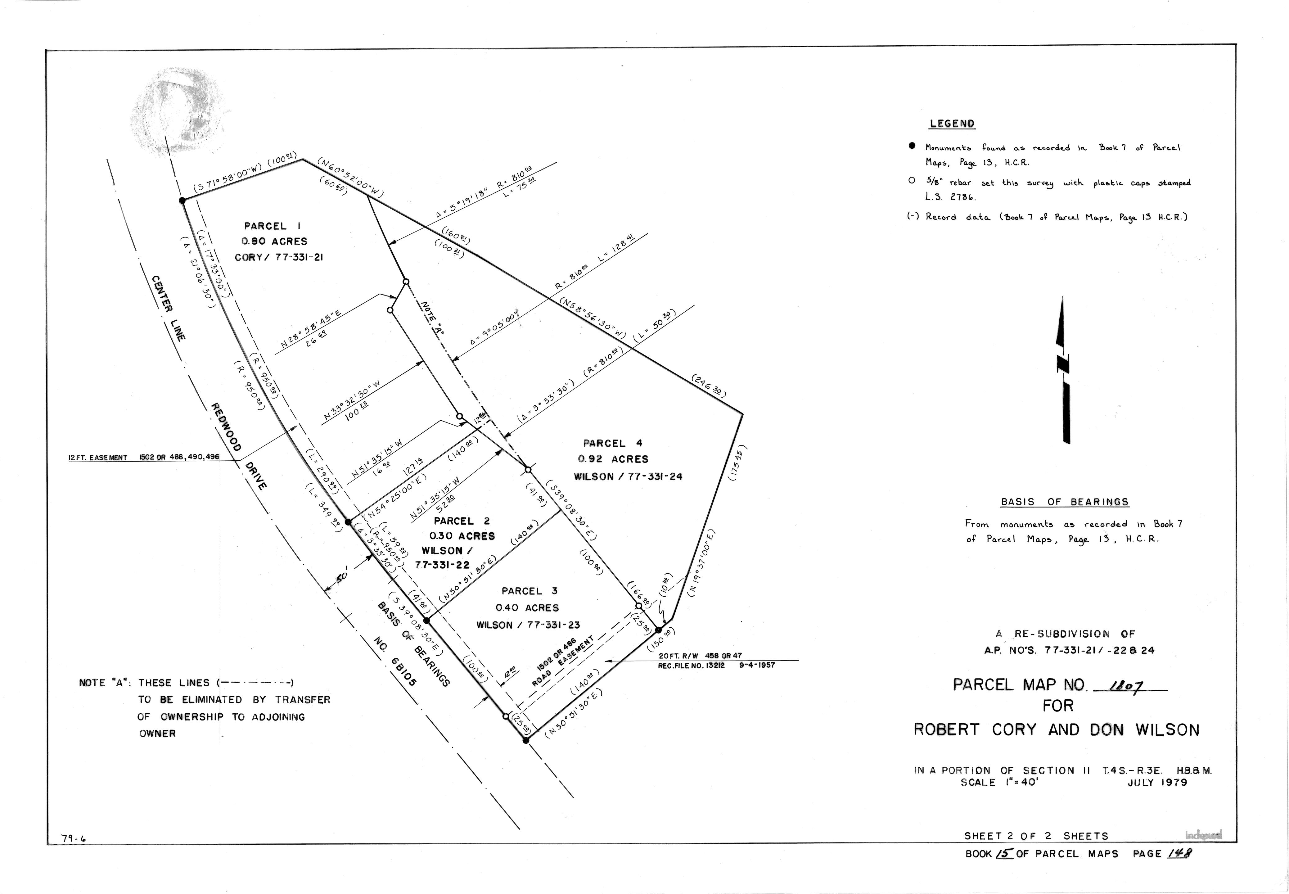 Book 15 Page 148 of Map Type PM