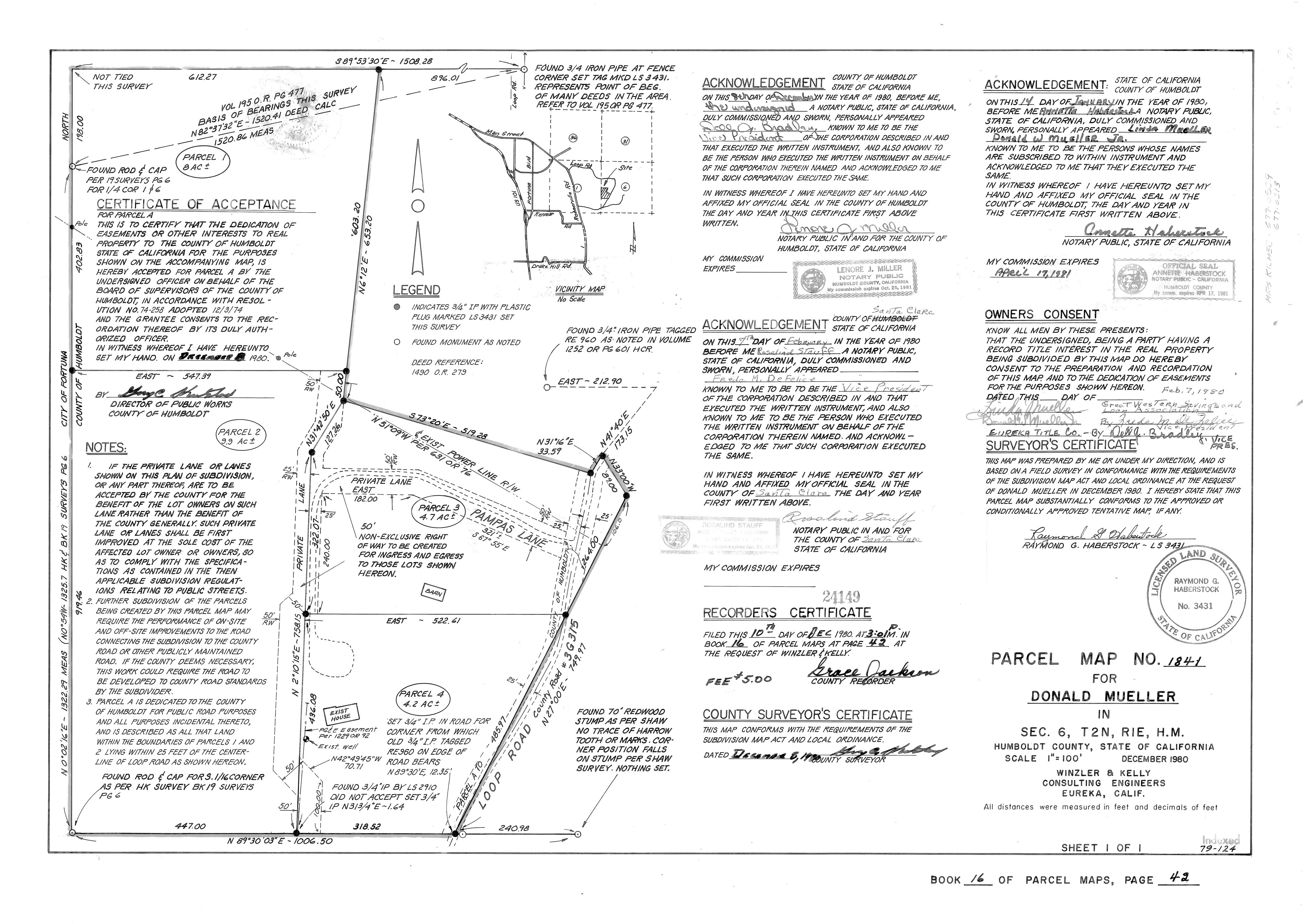 Book 16 Page 42 of Map Type PM