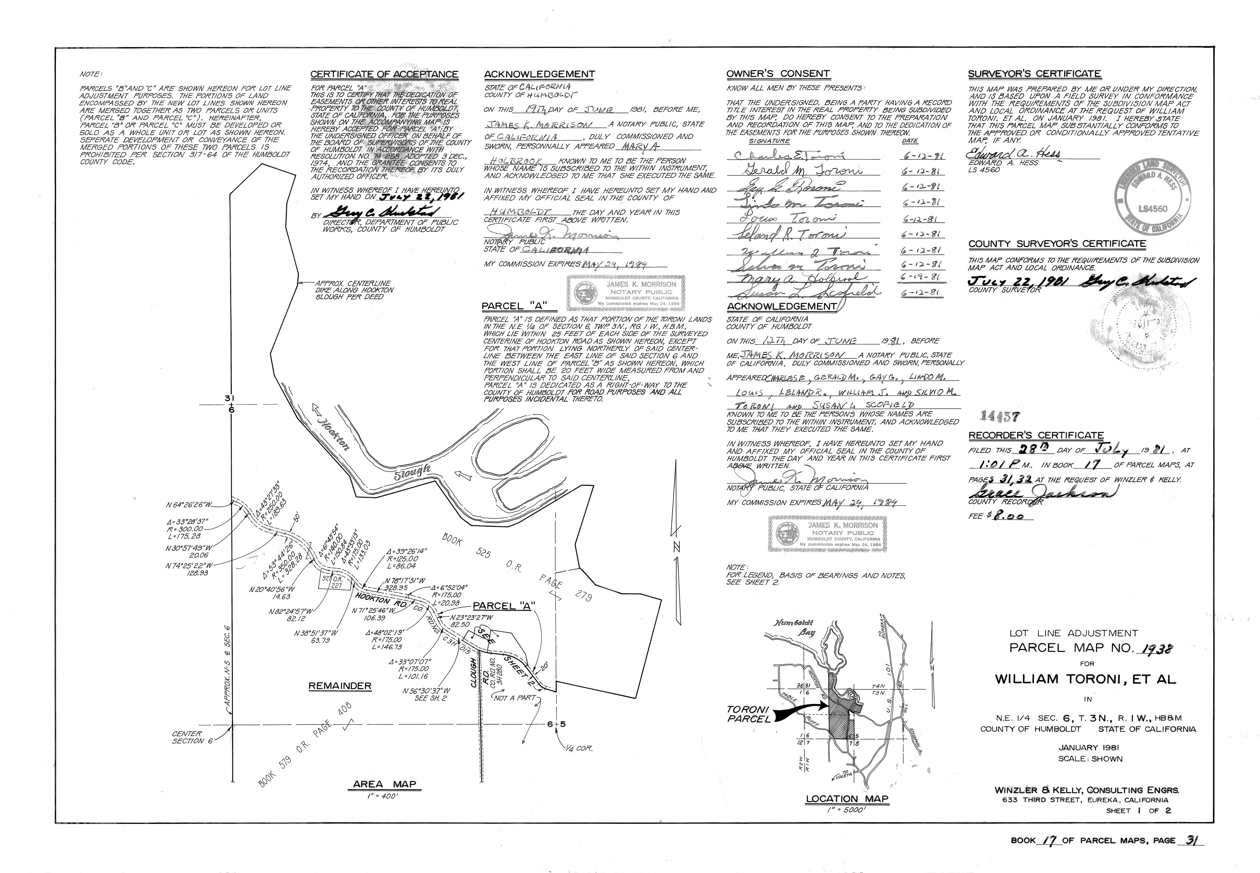 Book 17 Page 31 of Map Type PM