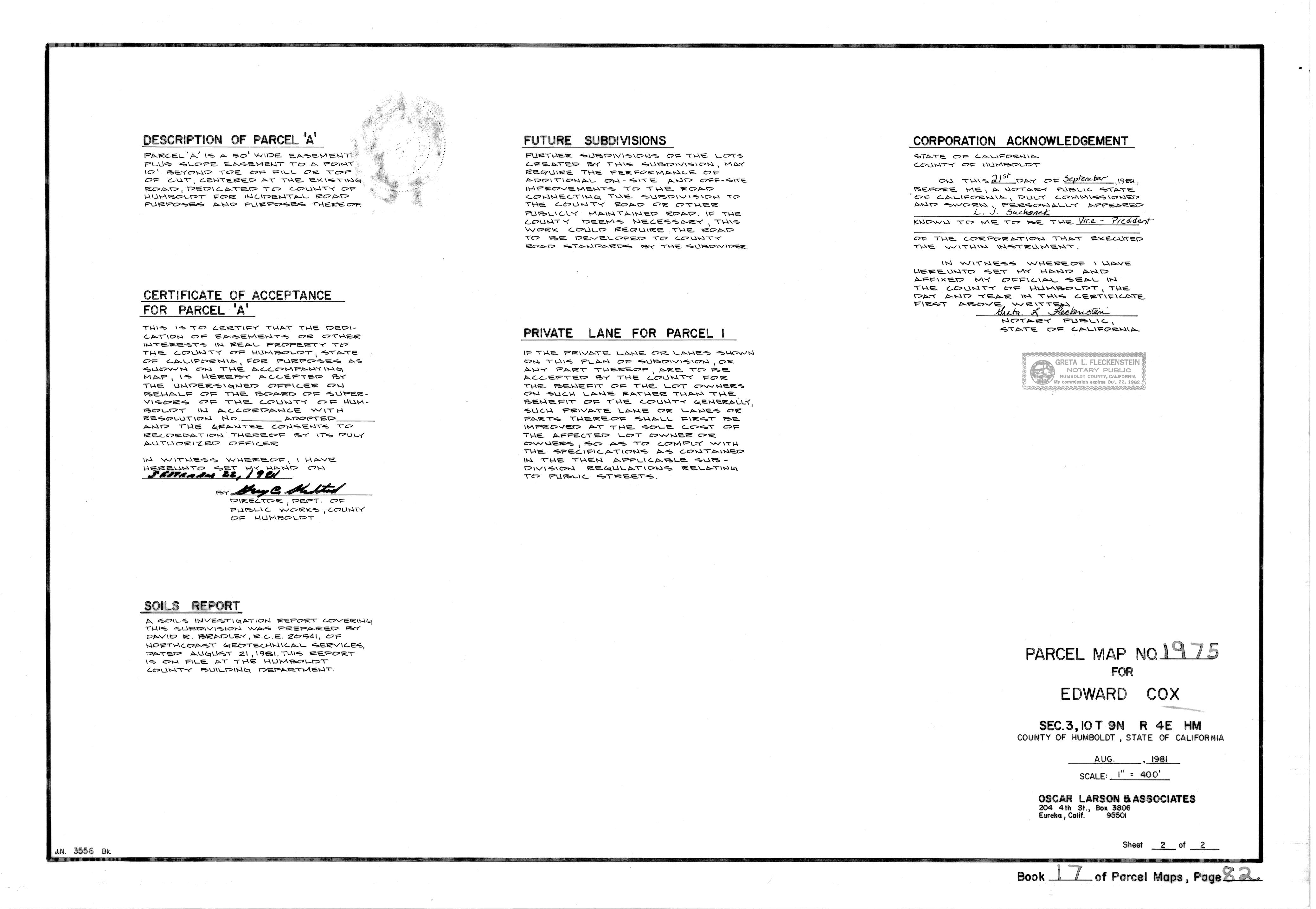 Book 17 Page 82 of Map Type PM