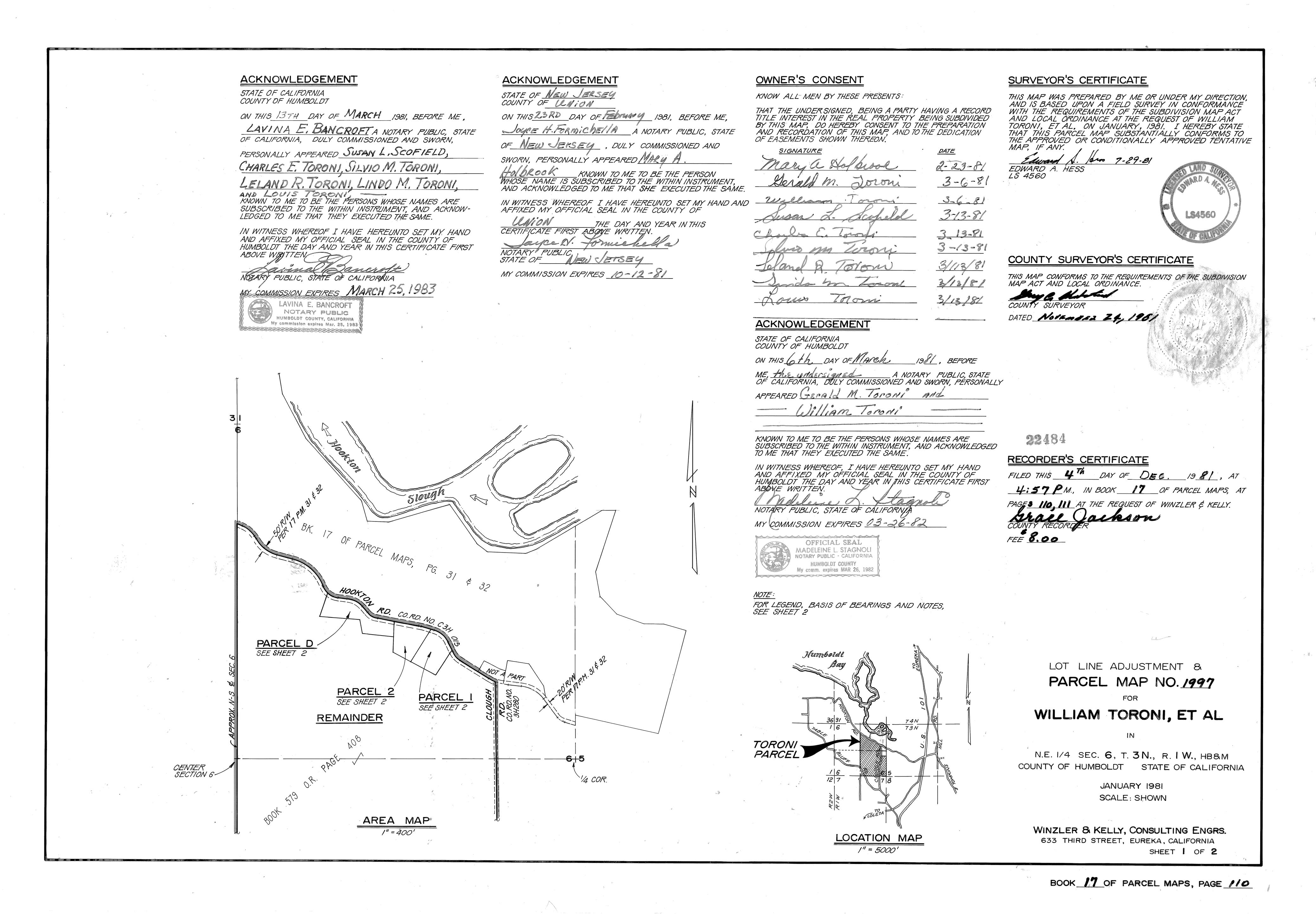 Book 17 Page 110 of Map Type PM