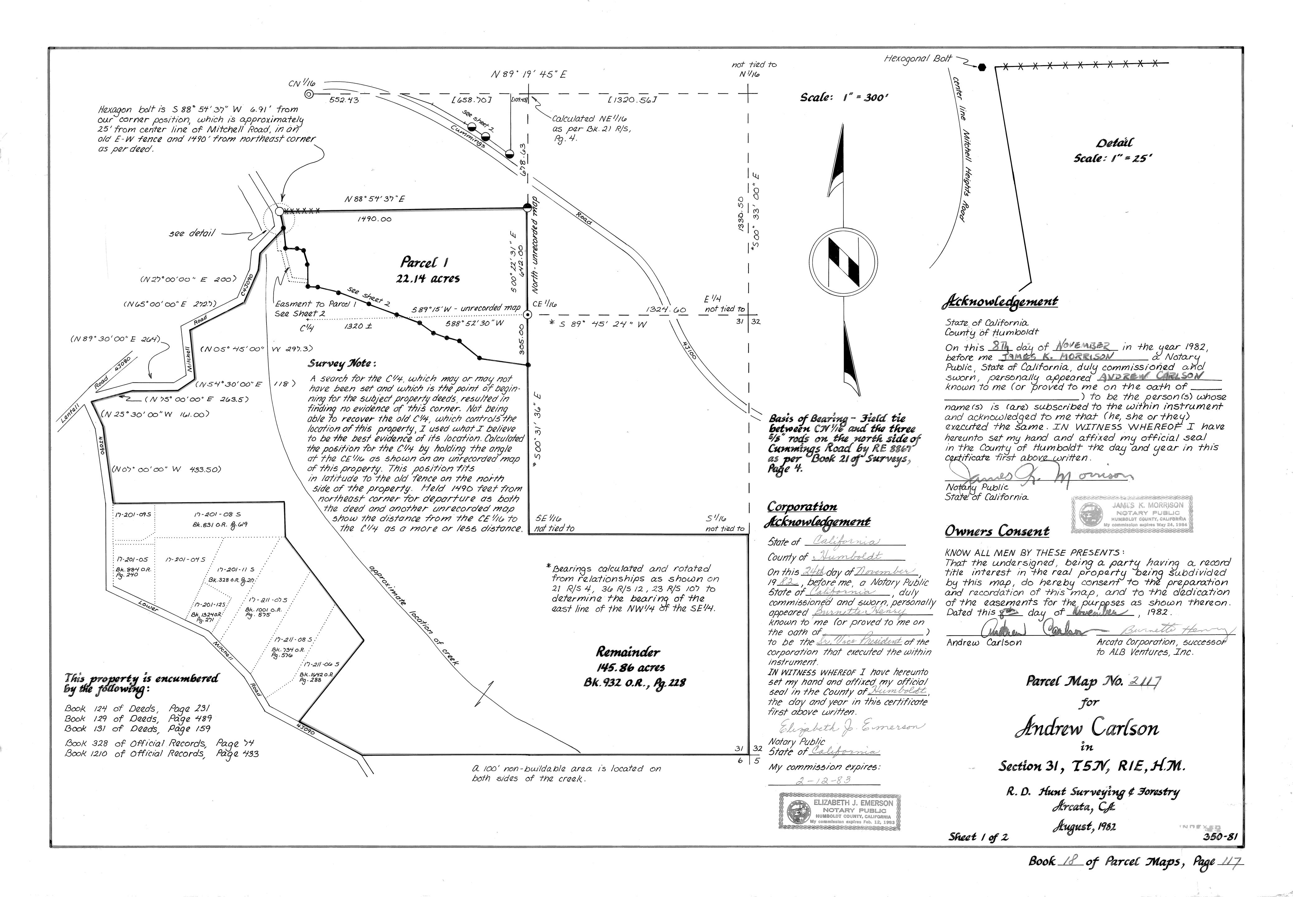 Book 18 Page 117 of Map Type PM