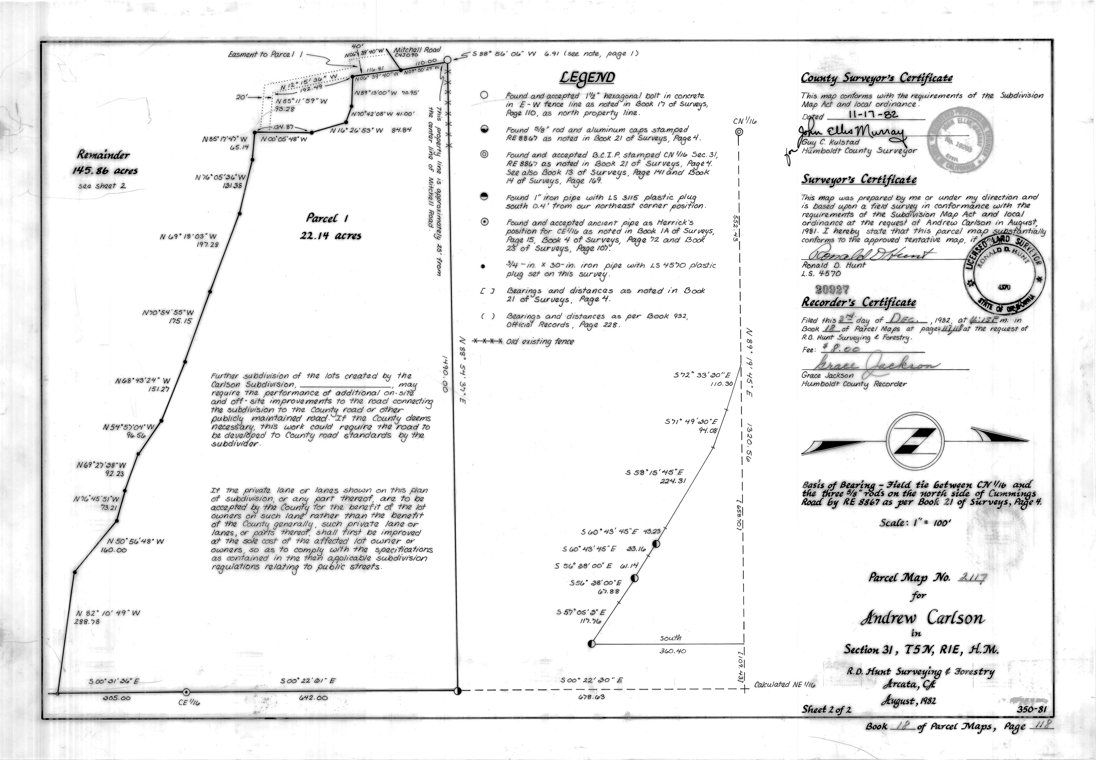 Book 18 Page 118 of Map Type PM