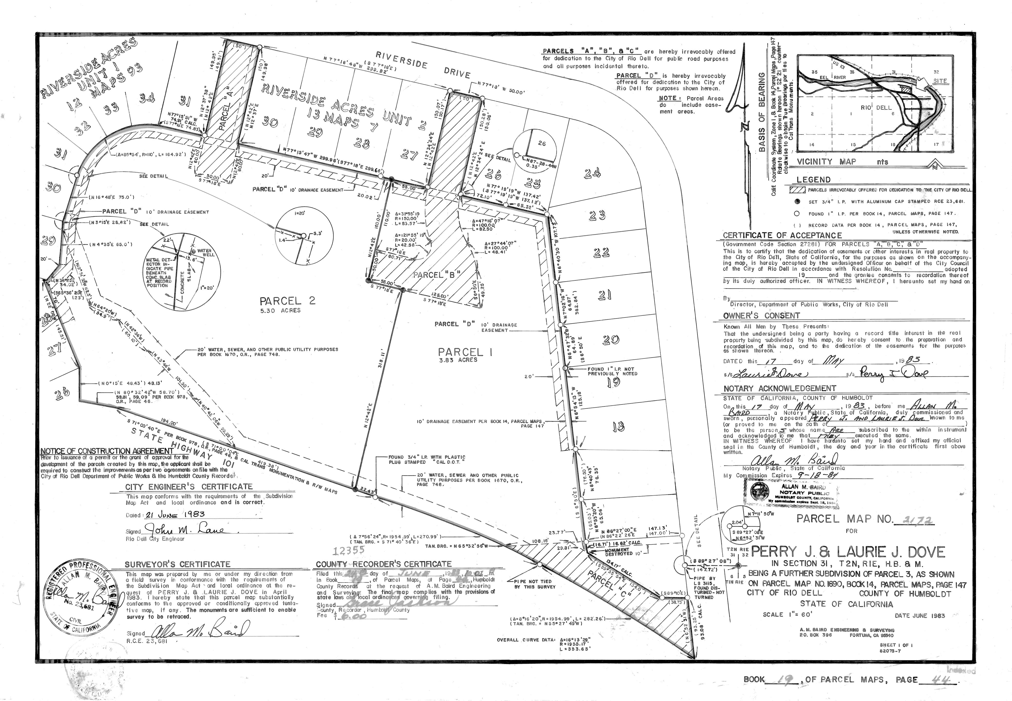 Book 19 Page 44 of Map Type PM