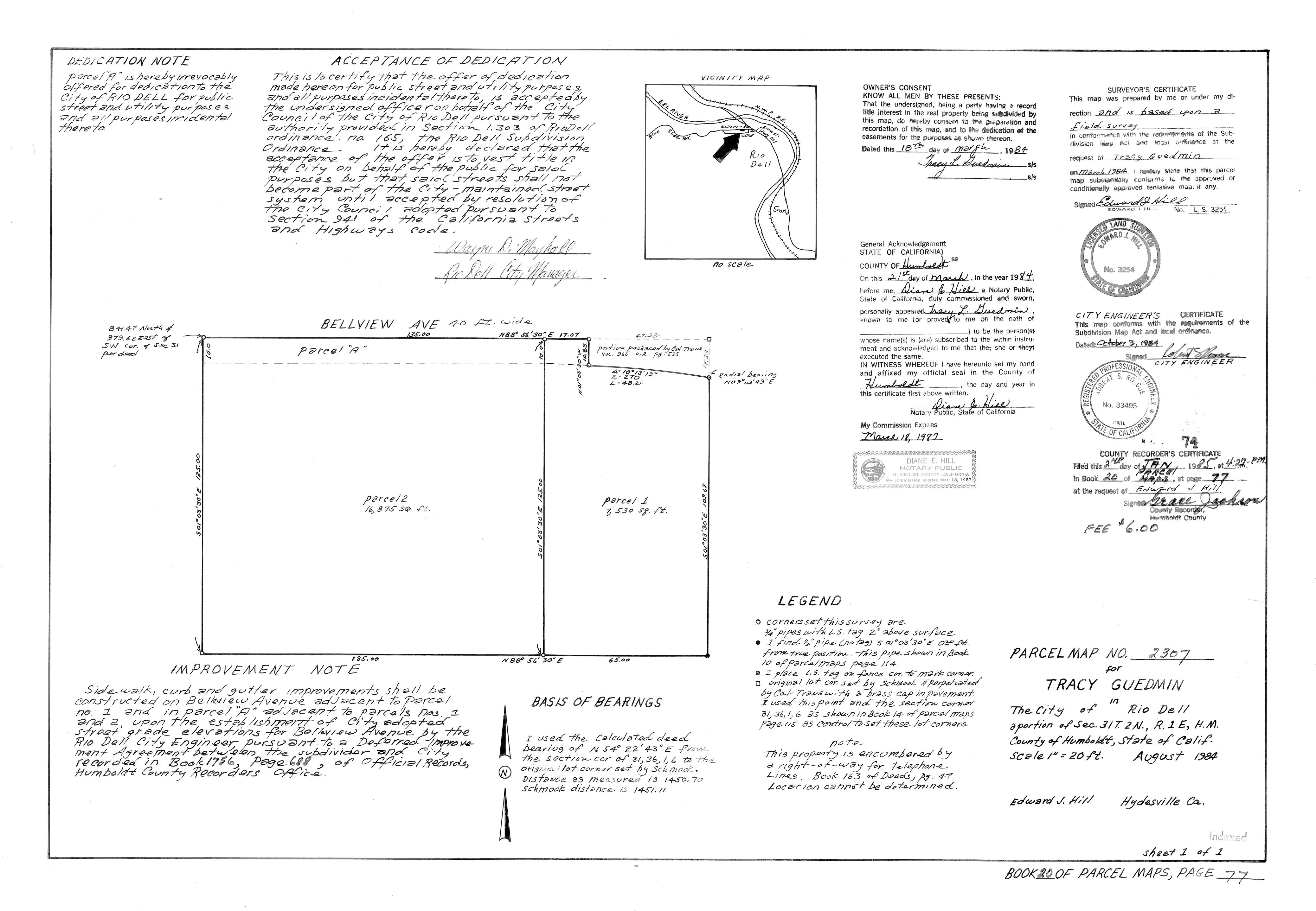 Book 20 Page 77 of Map Type PM