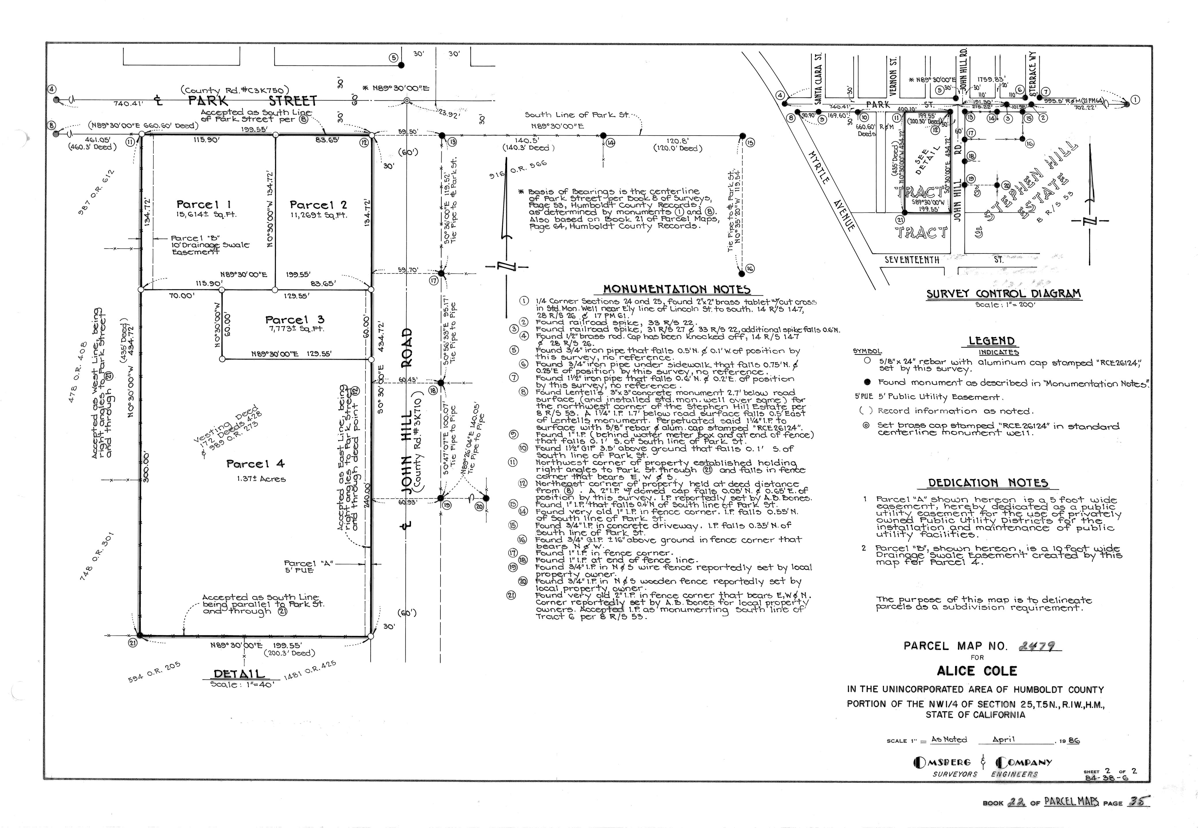 Book 22 Page 35 of Map Type PM