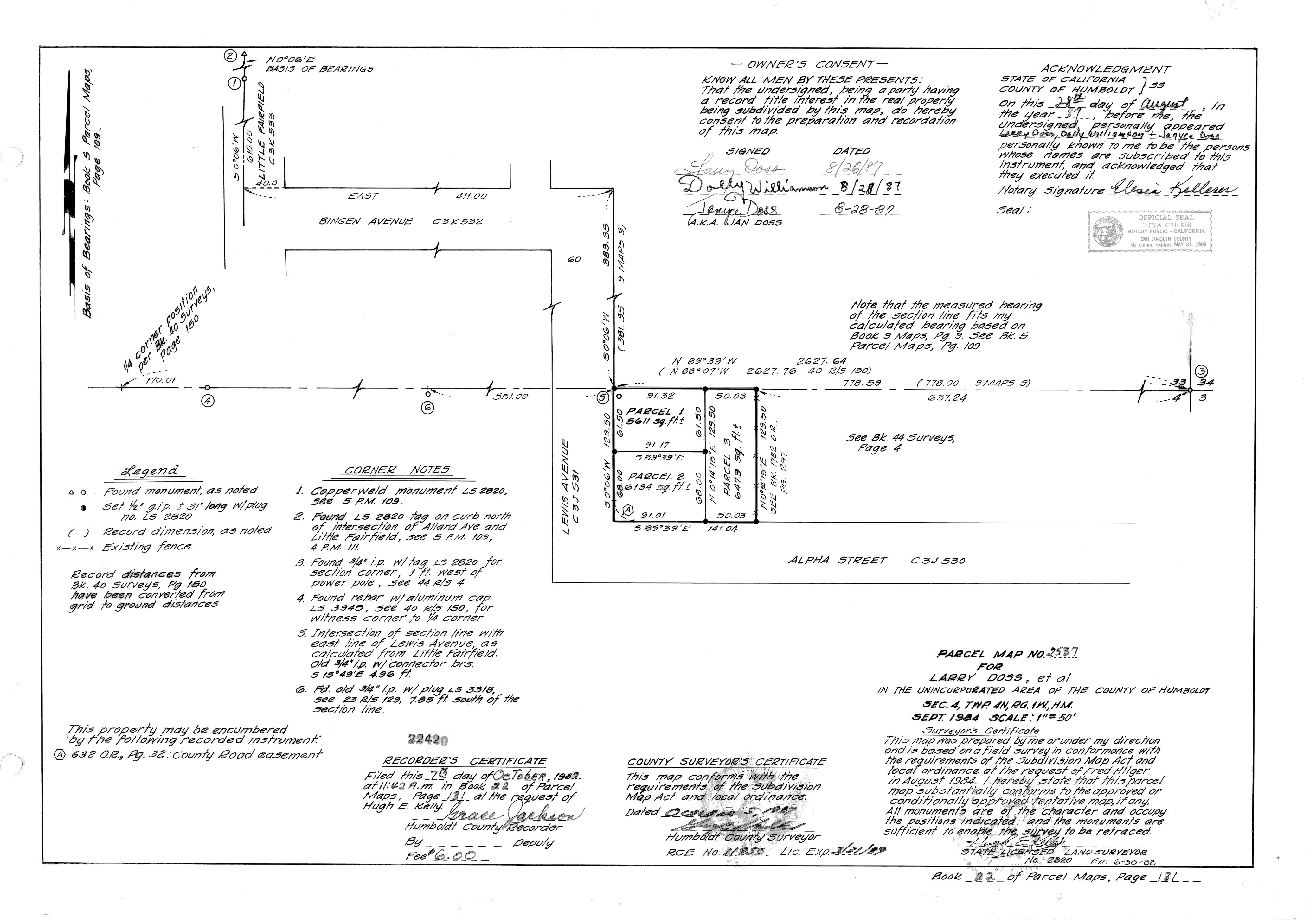 Book 22 Page 131 of Map Type PM