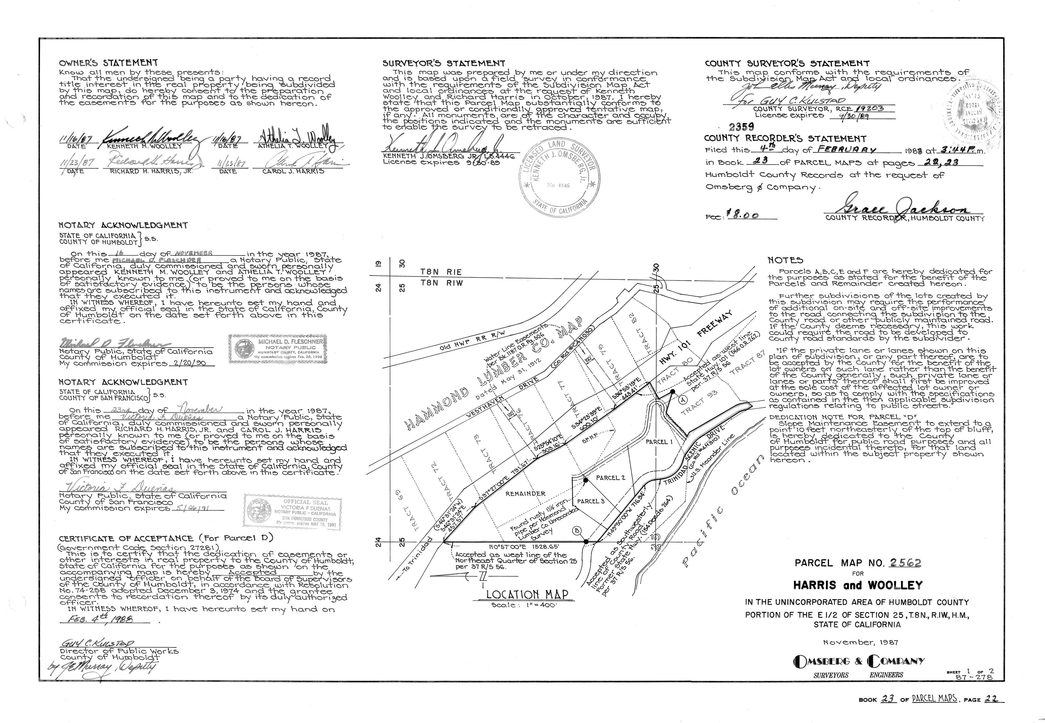 Book 23 Page 22 of Map Type PM