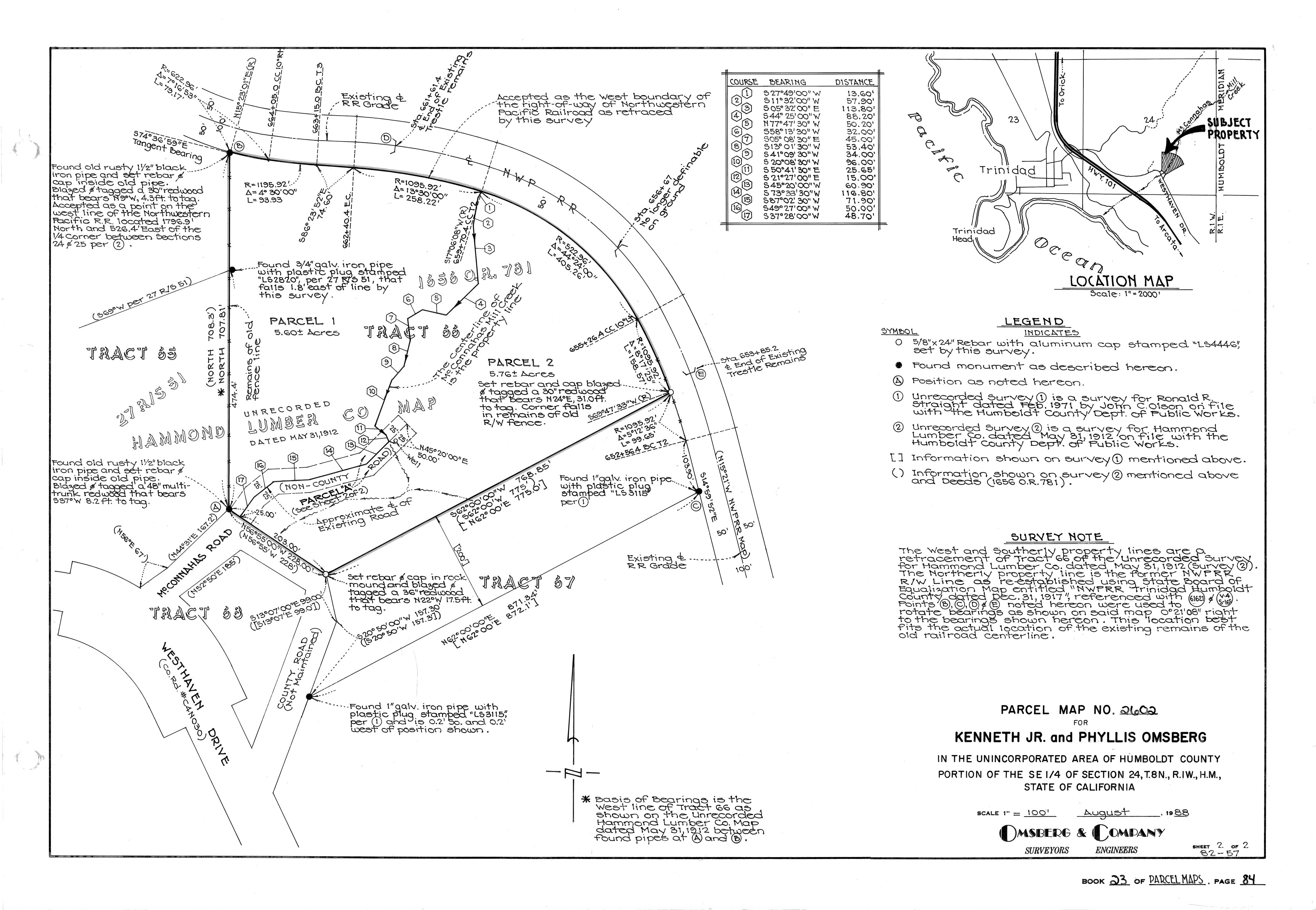 Book 23 Page 84 of Map Type PM