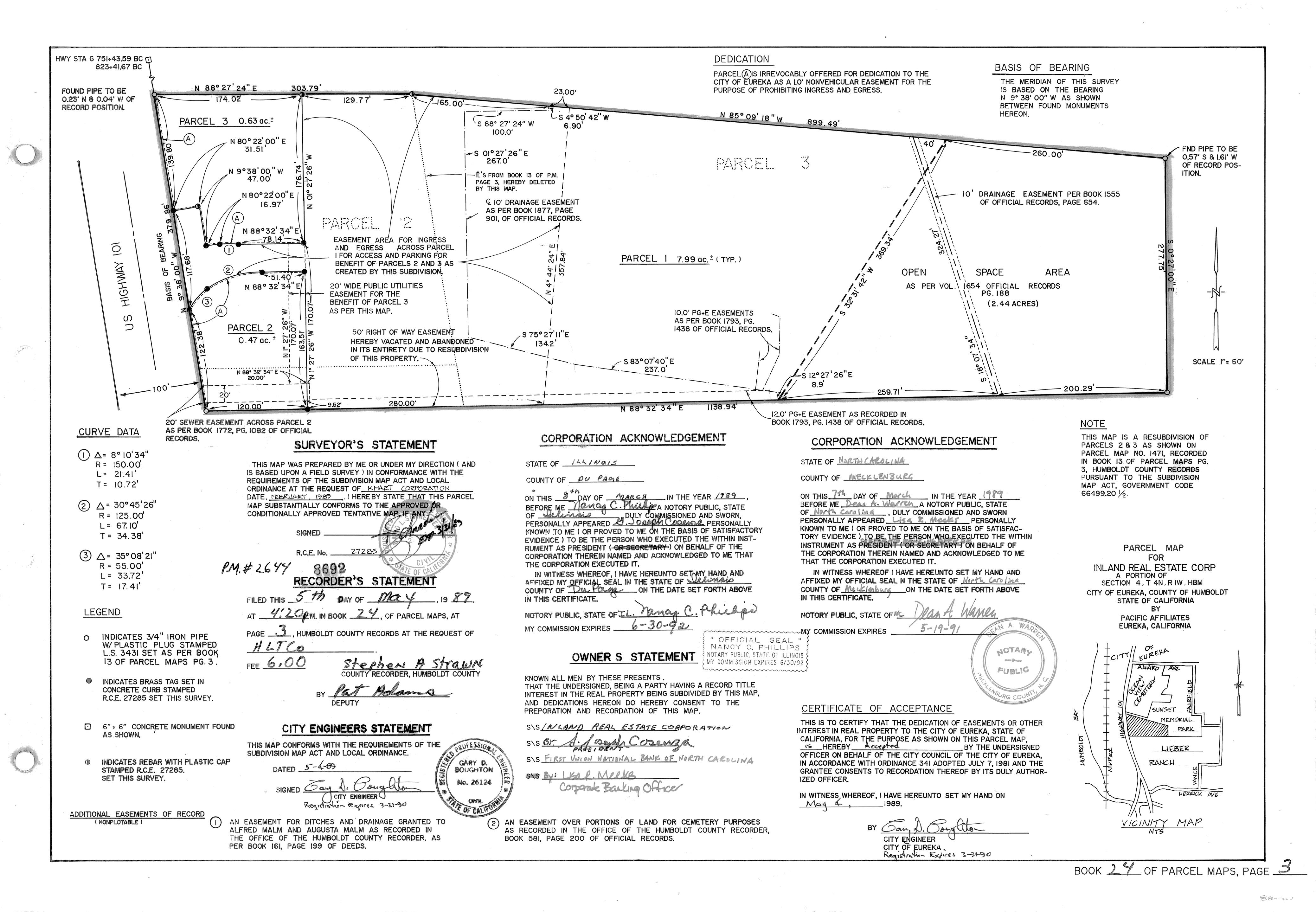 Book 24 Page 3 of Map Type PM