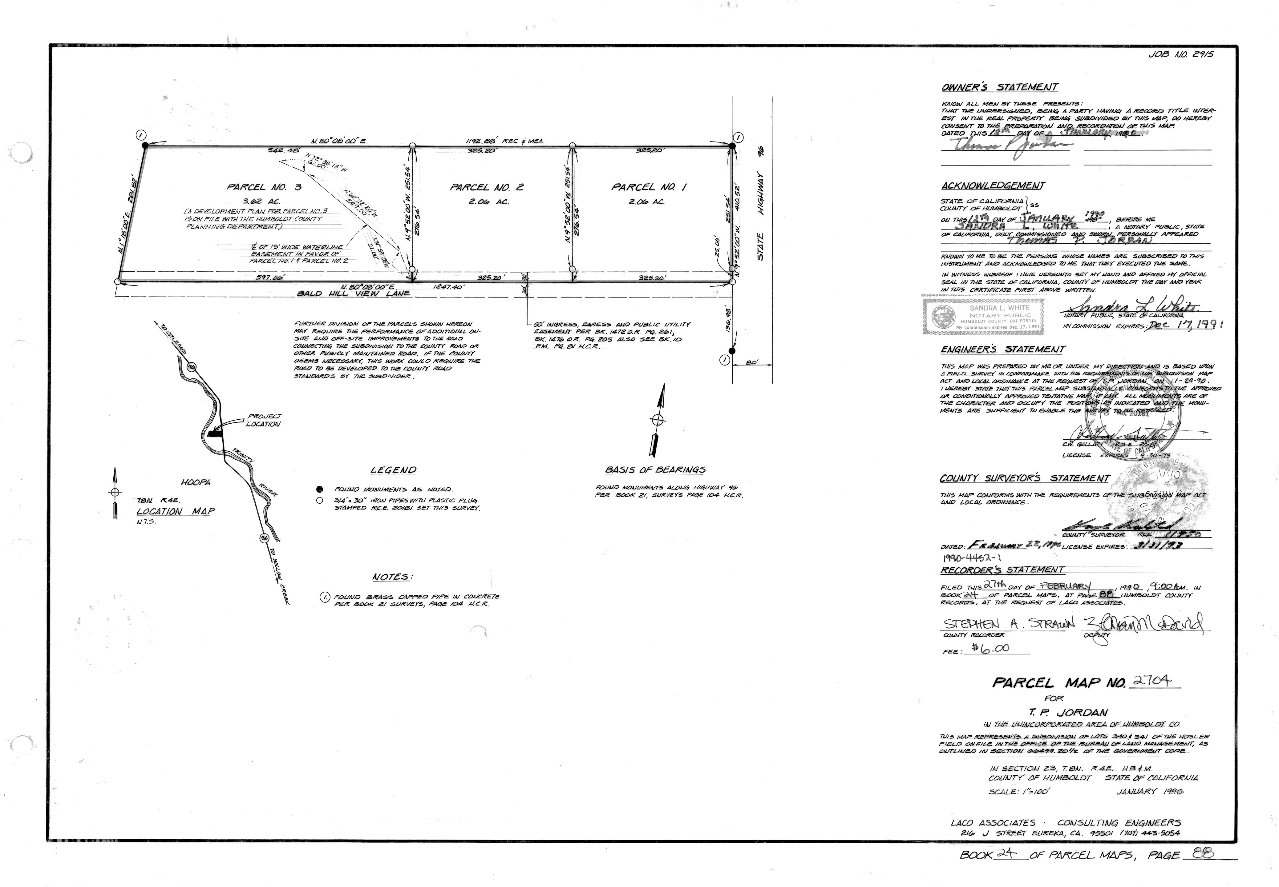 Book 24 Page 88 of Map Type PM