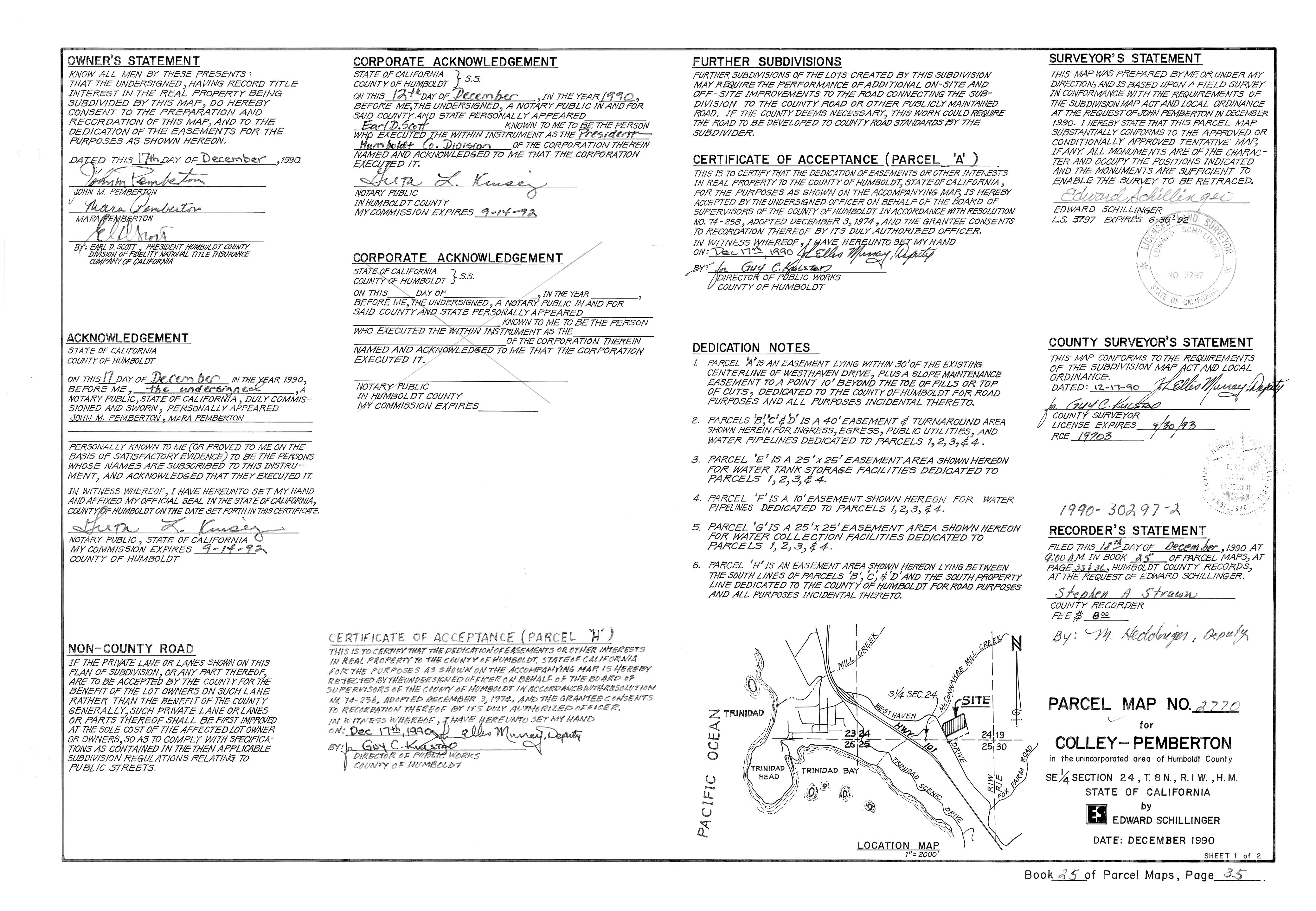 Book 25 Page 35 of Map Type PM