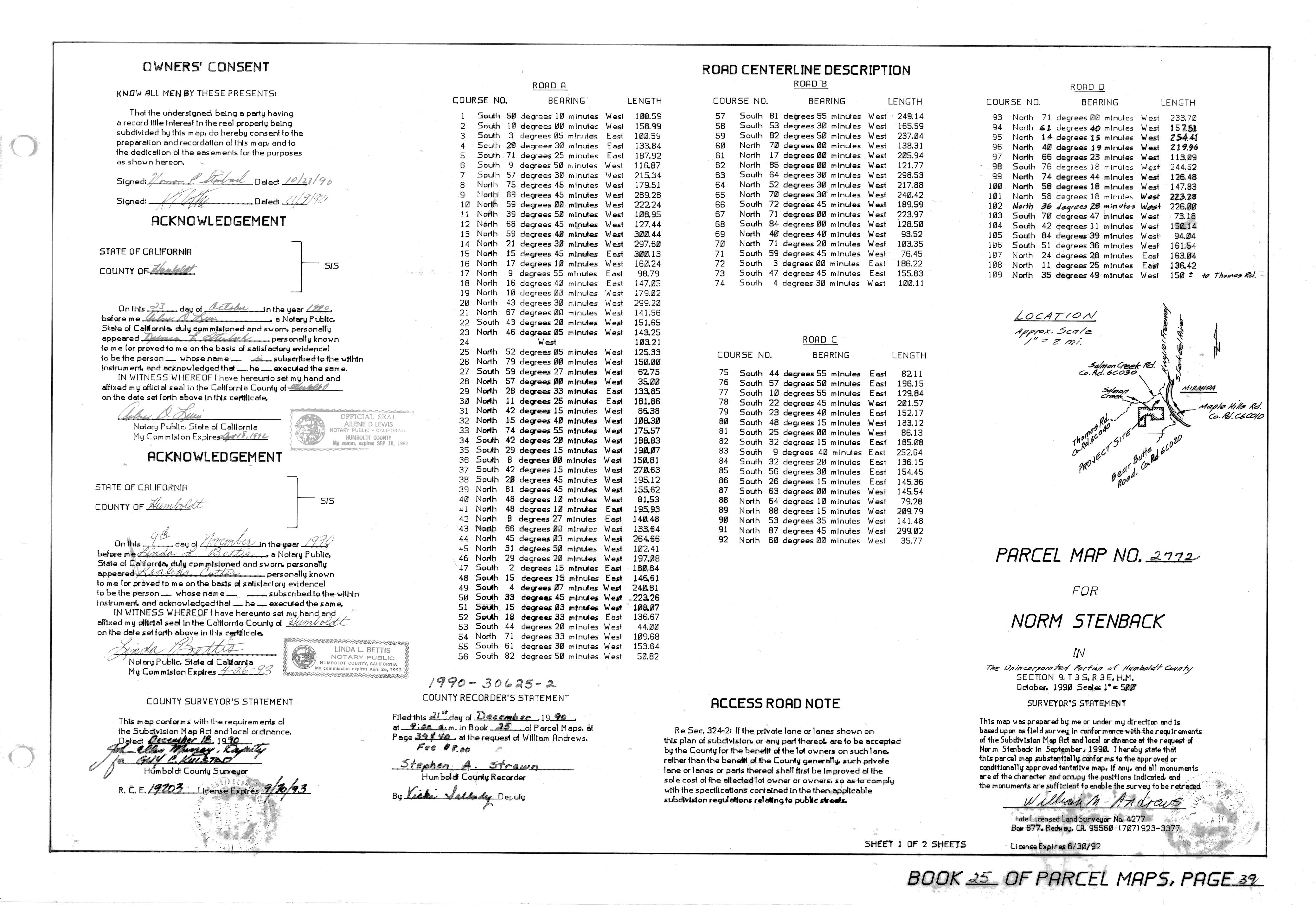 Book 25 Page 39 of Map Type PM
