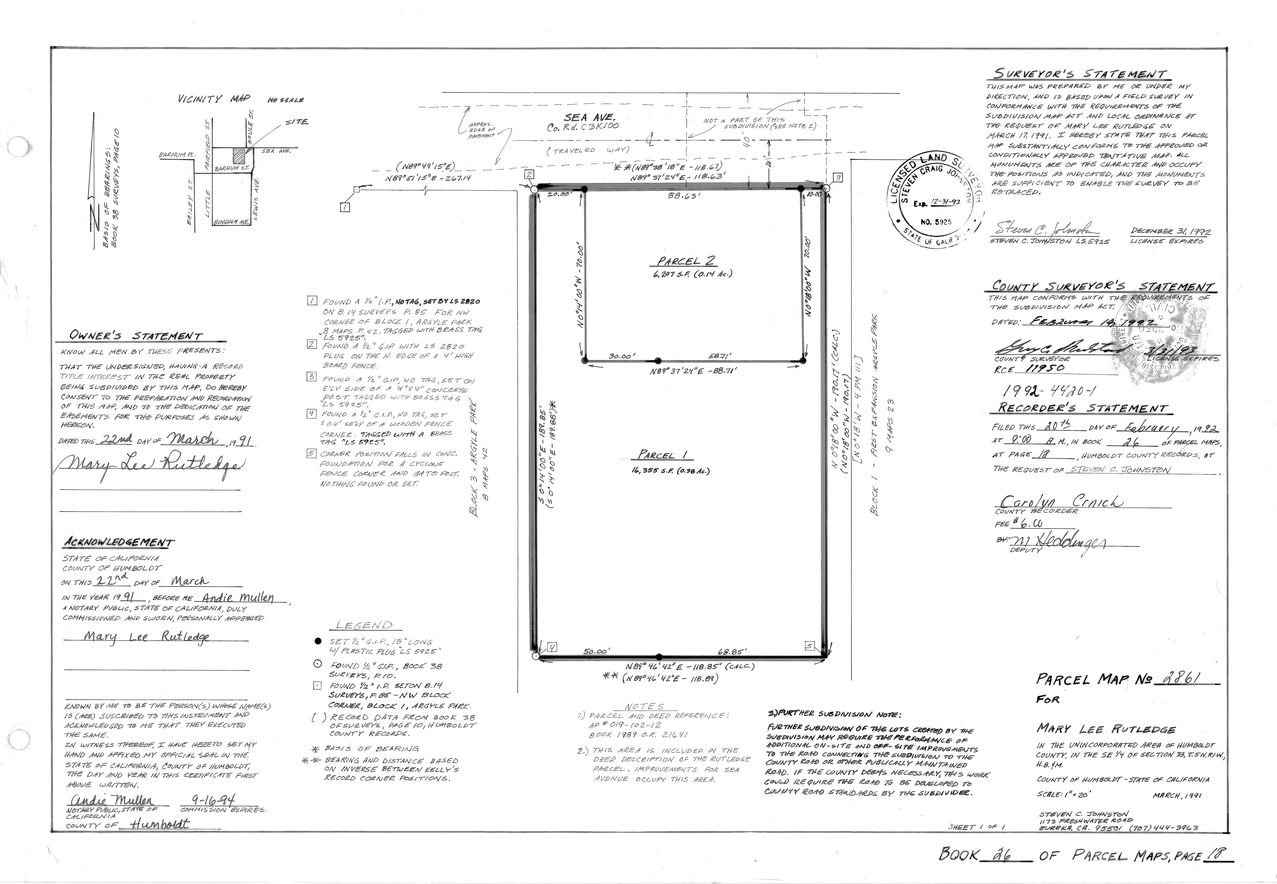 Book 26 Page 18 of Map Type PM