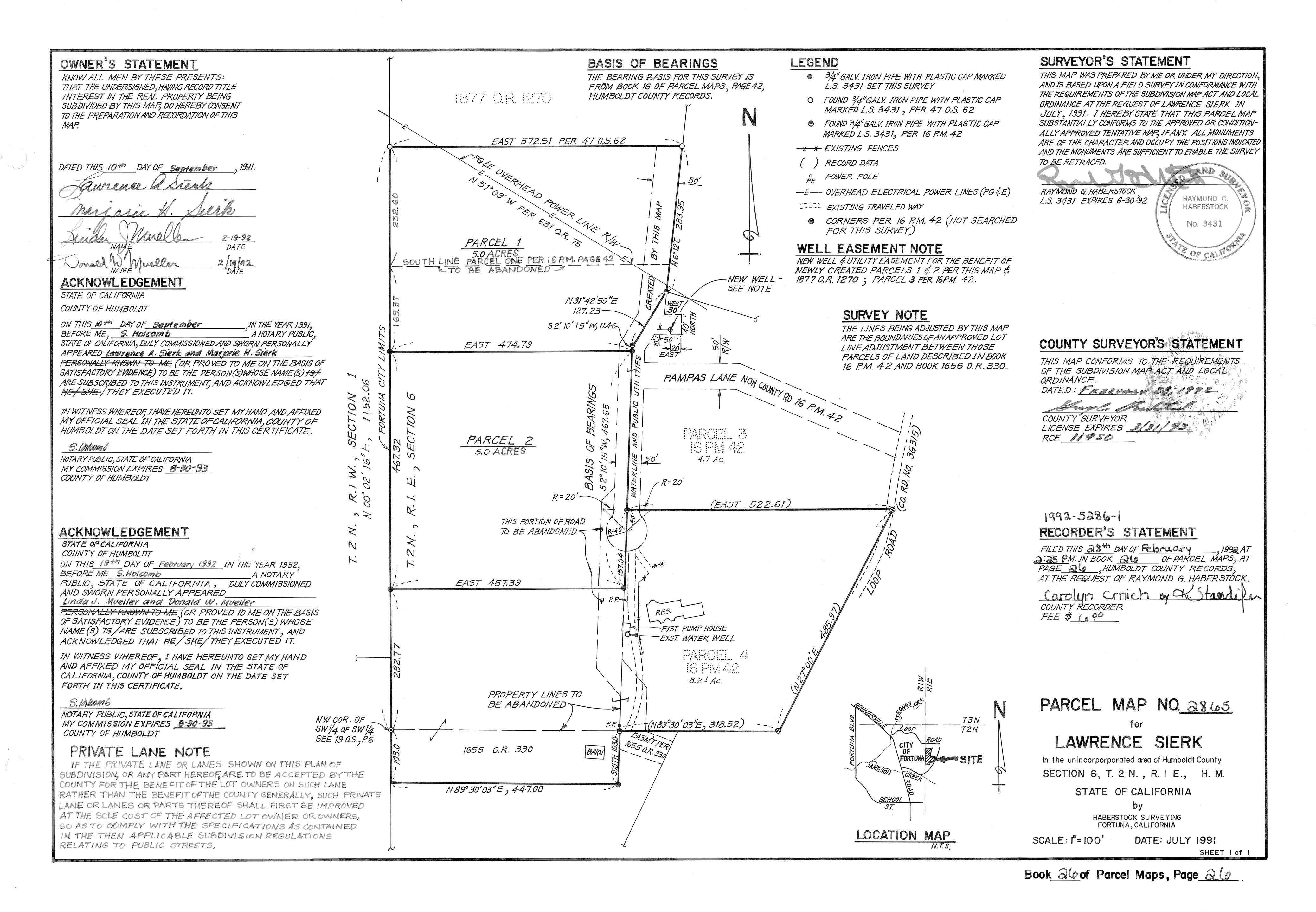 Book 26 Page 26 of Map Type PM