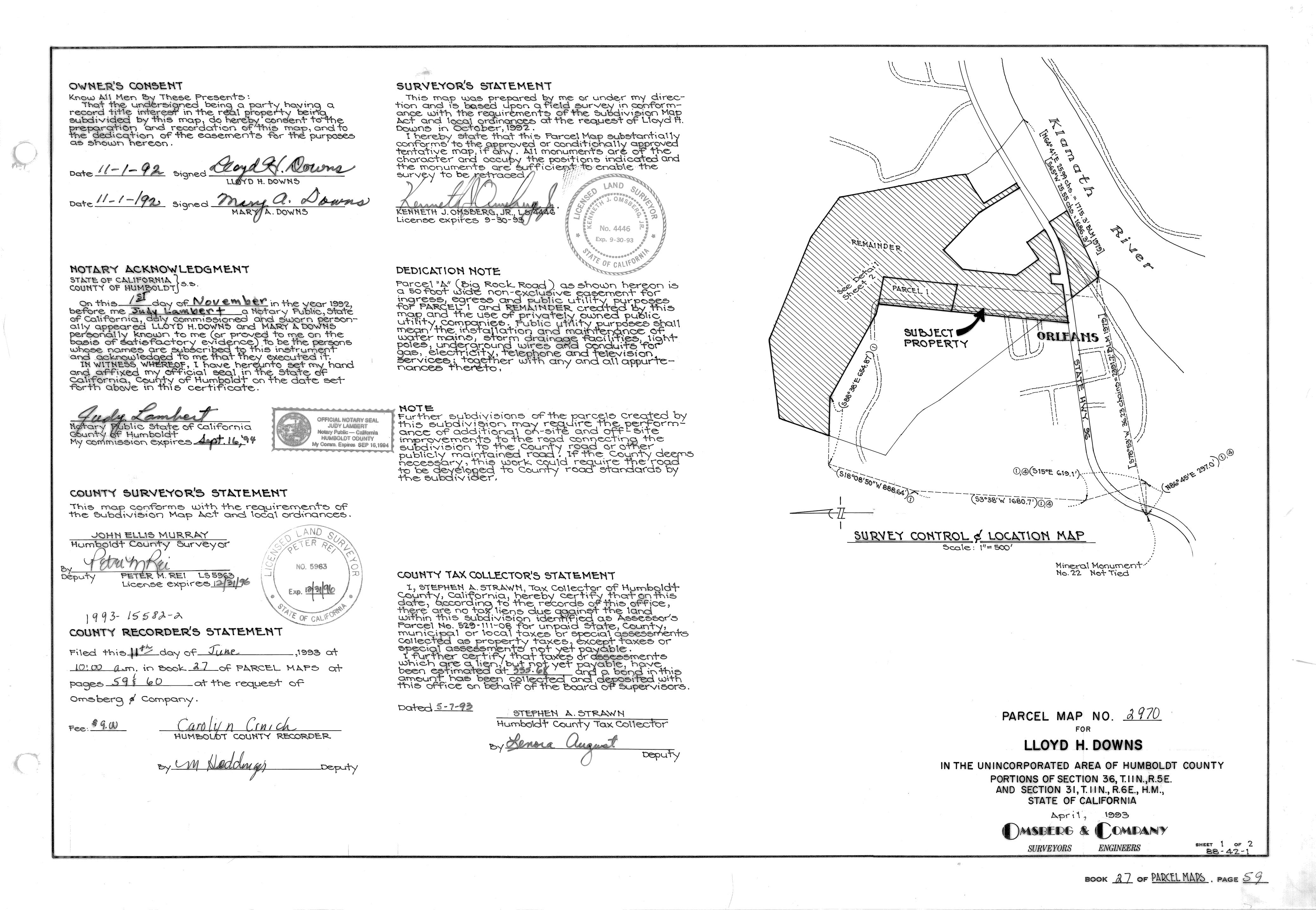 Book 27 Page 59 of Map Type PM