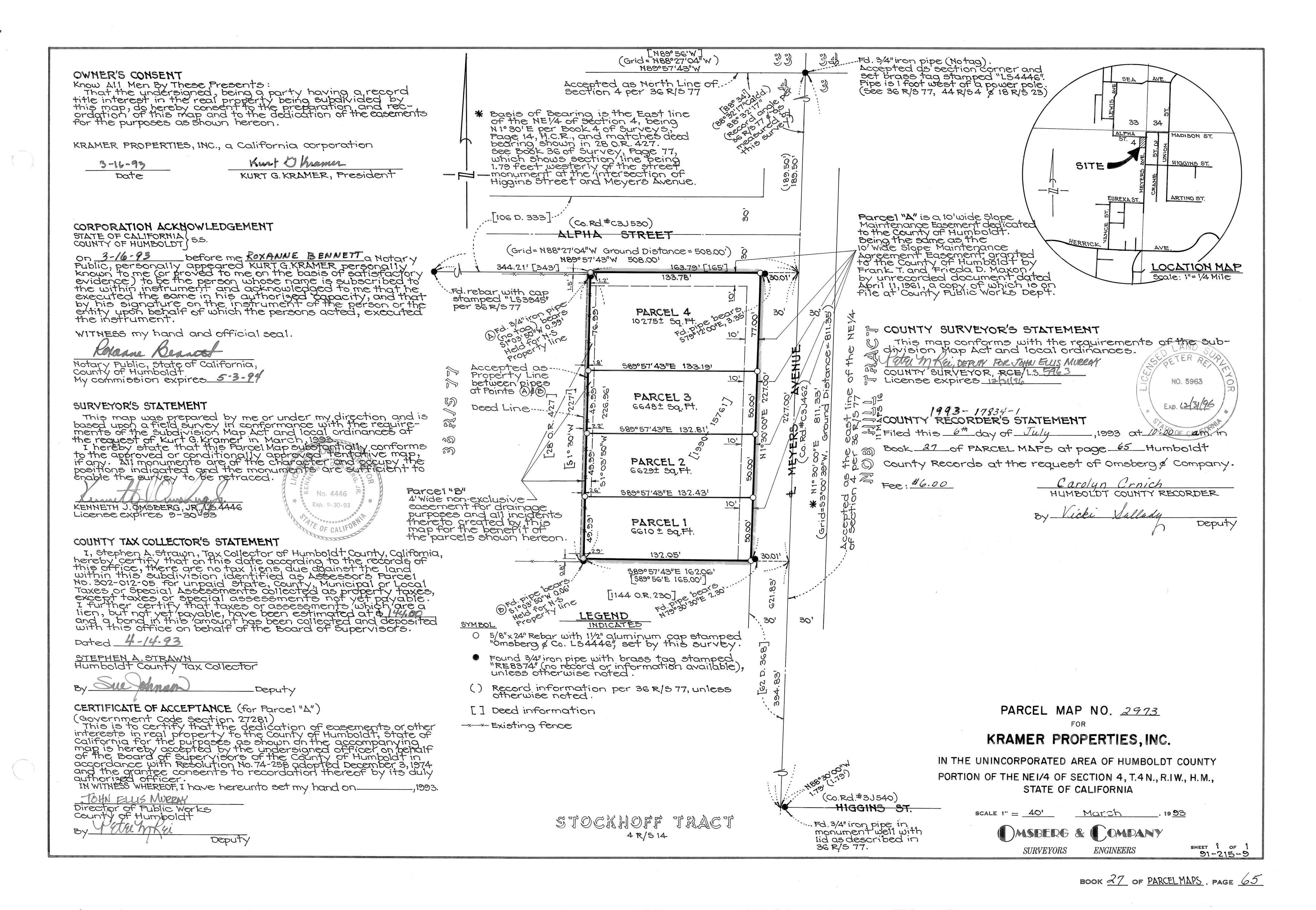 Book 27 Page 65 of Map Type PM