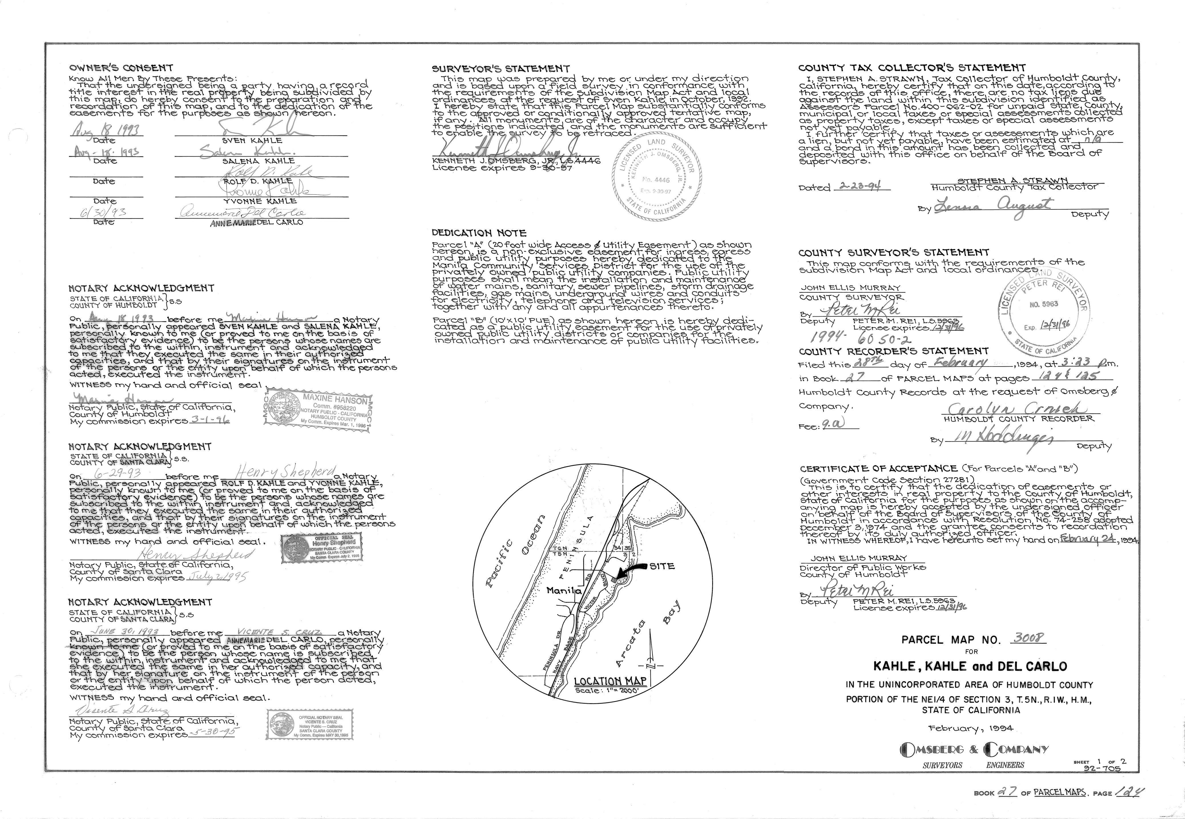 Book 27 Page 124 of Map Type PM