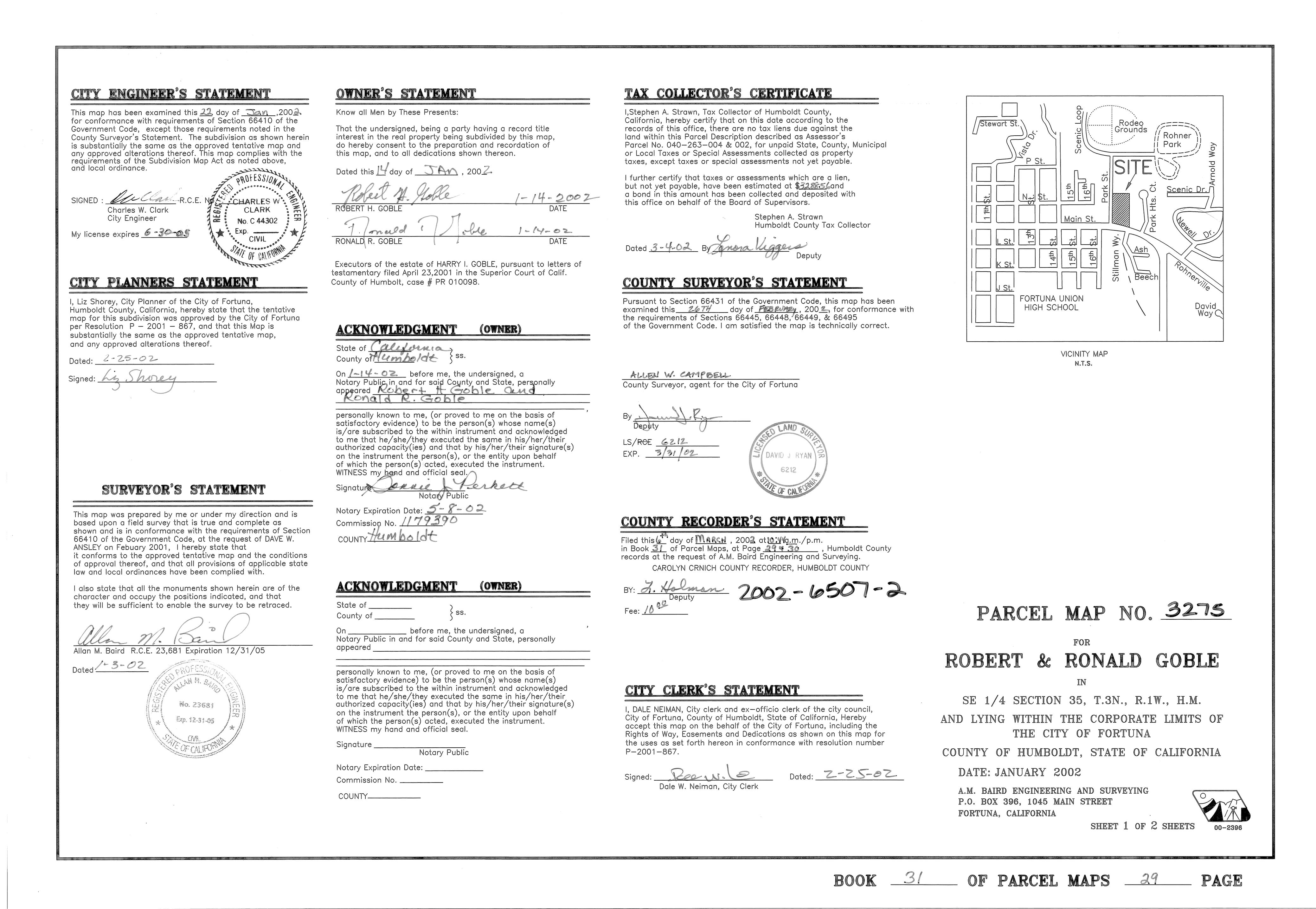 Book 31 Page 29 of Map Type PM